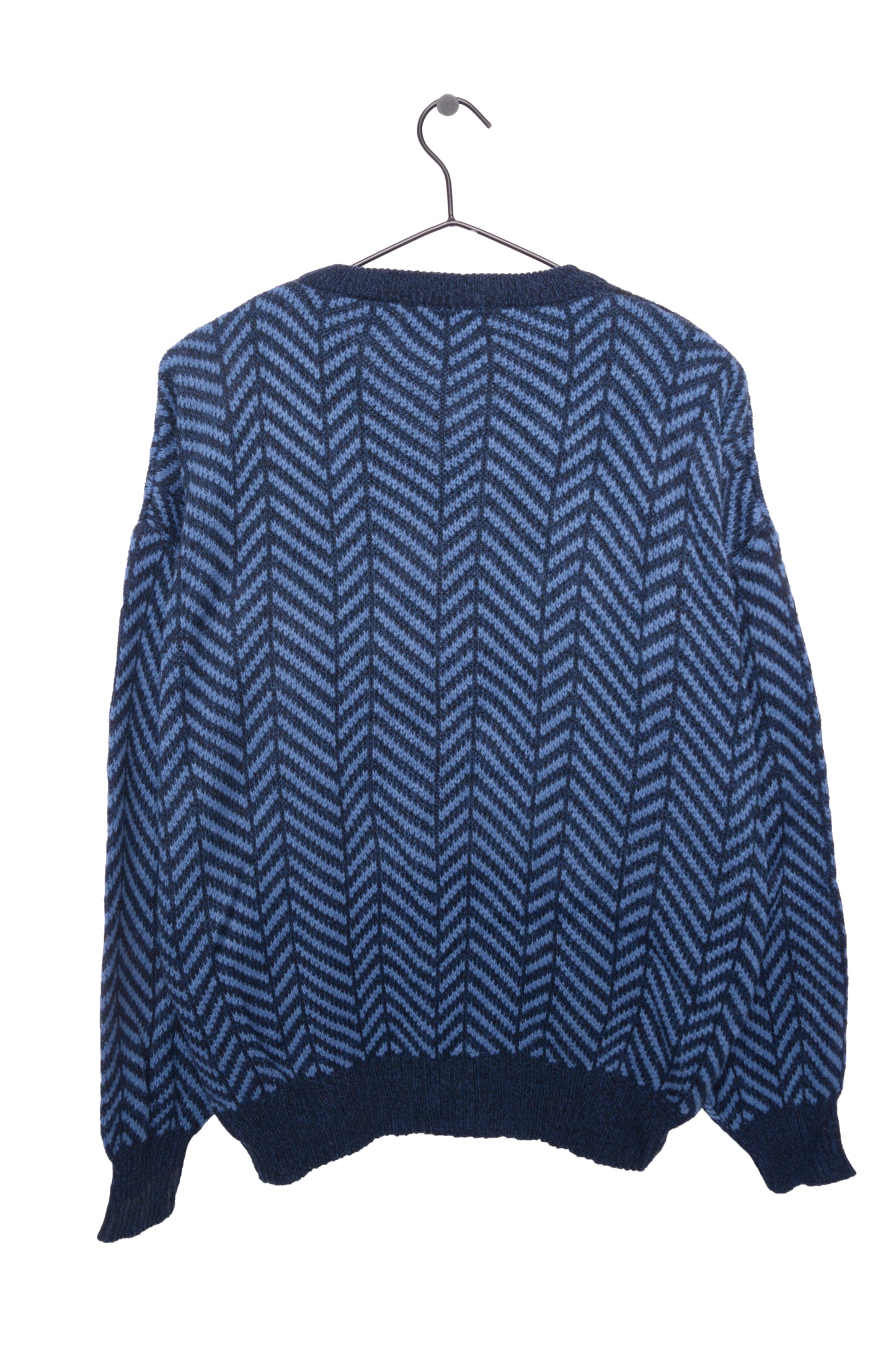Chevron Leather Panel Sweater