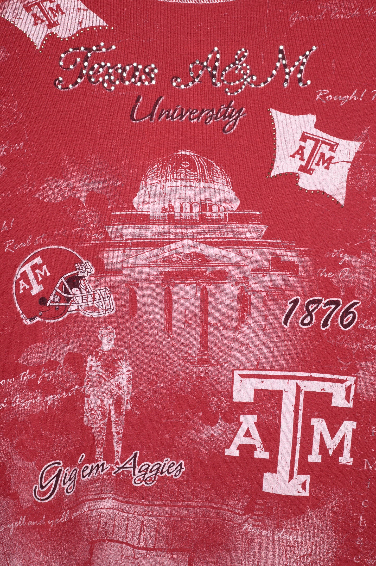 Y2K Texas A&M Rhinestone Top