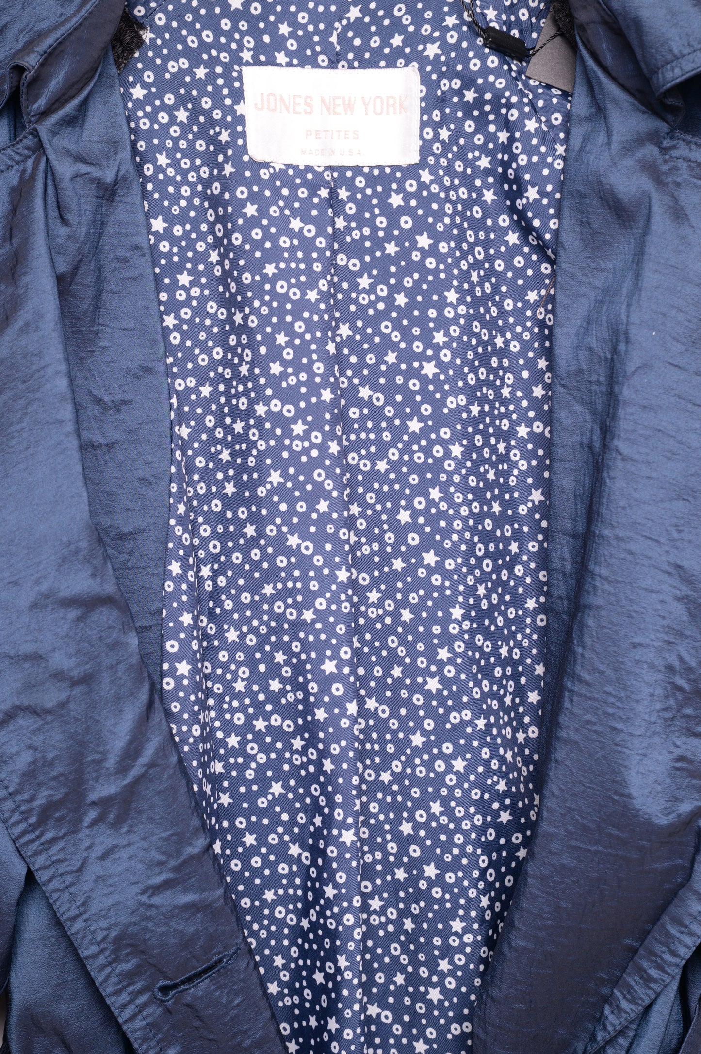 Metallic Blue Trench Coat