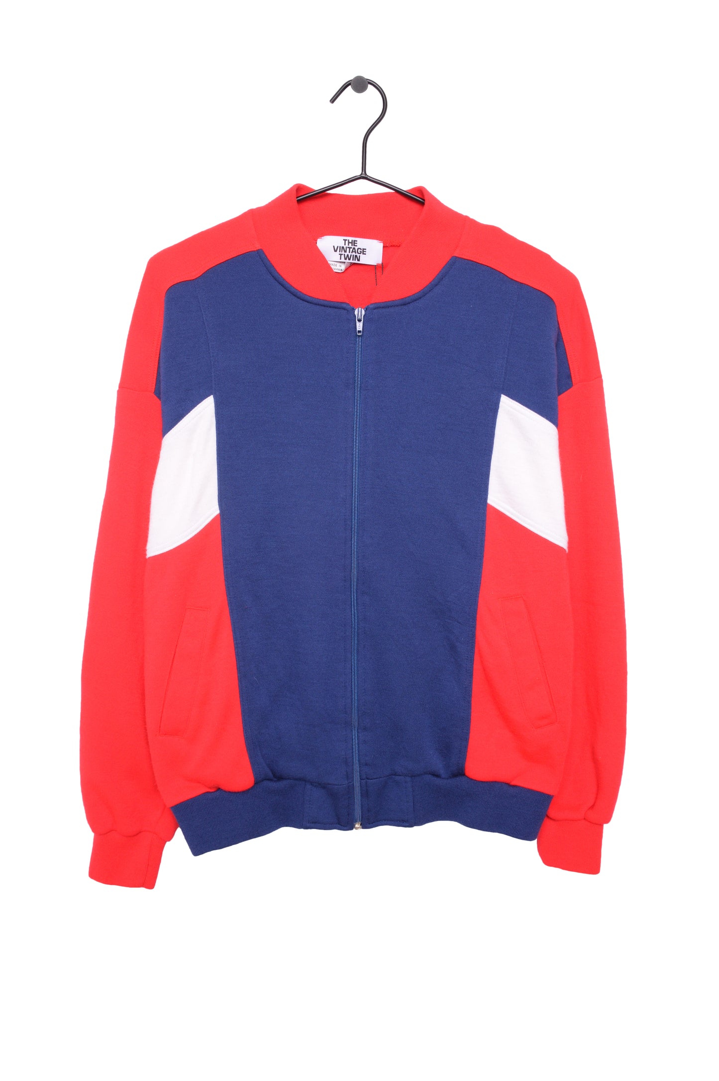 1980s Zip-Up Colorblock Sweatshirt