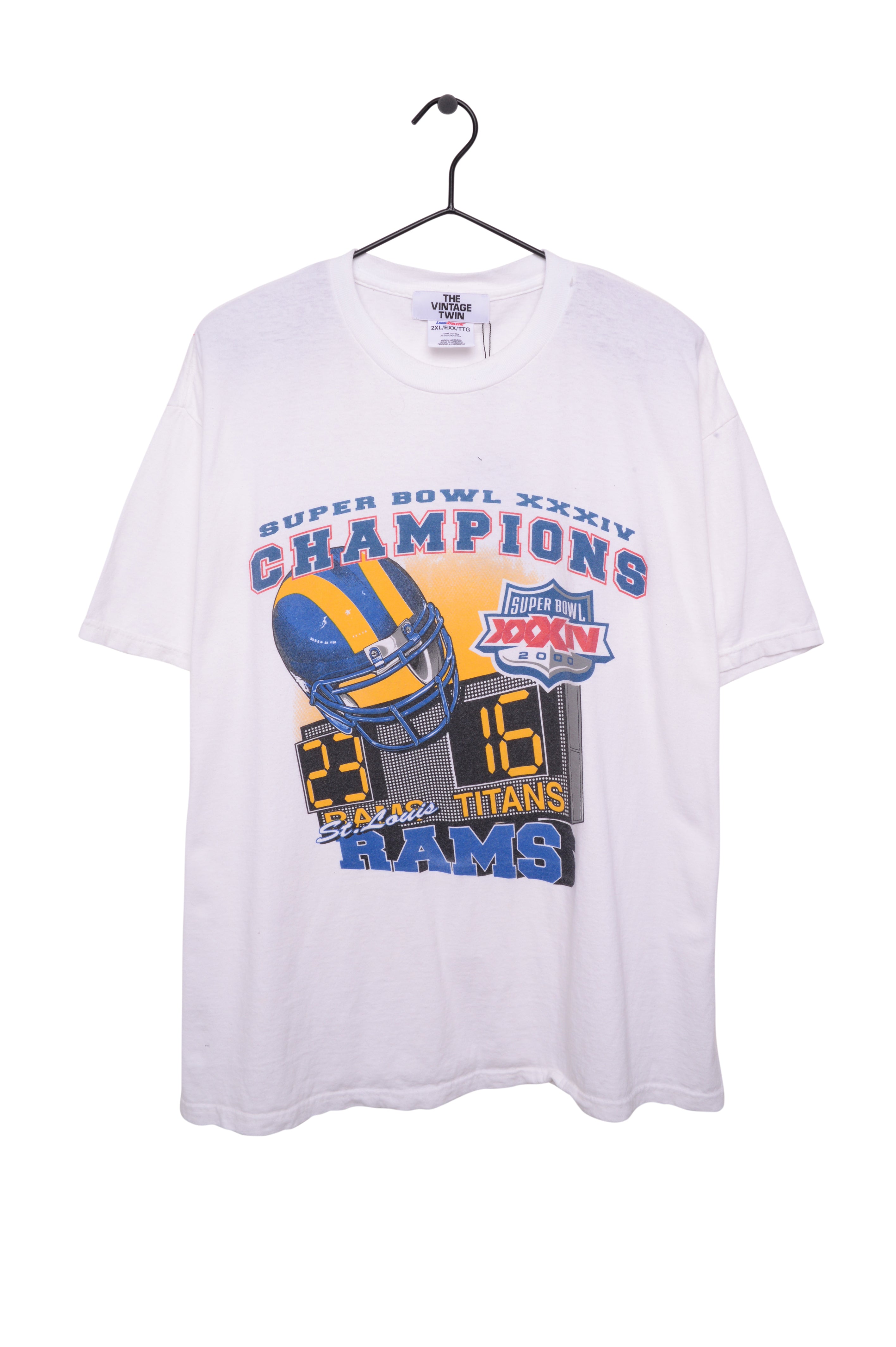 Superbowl 2000 St. Louis Rams Champion Vintage Style Tshirt