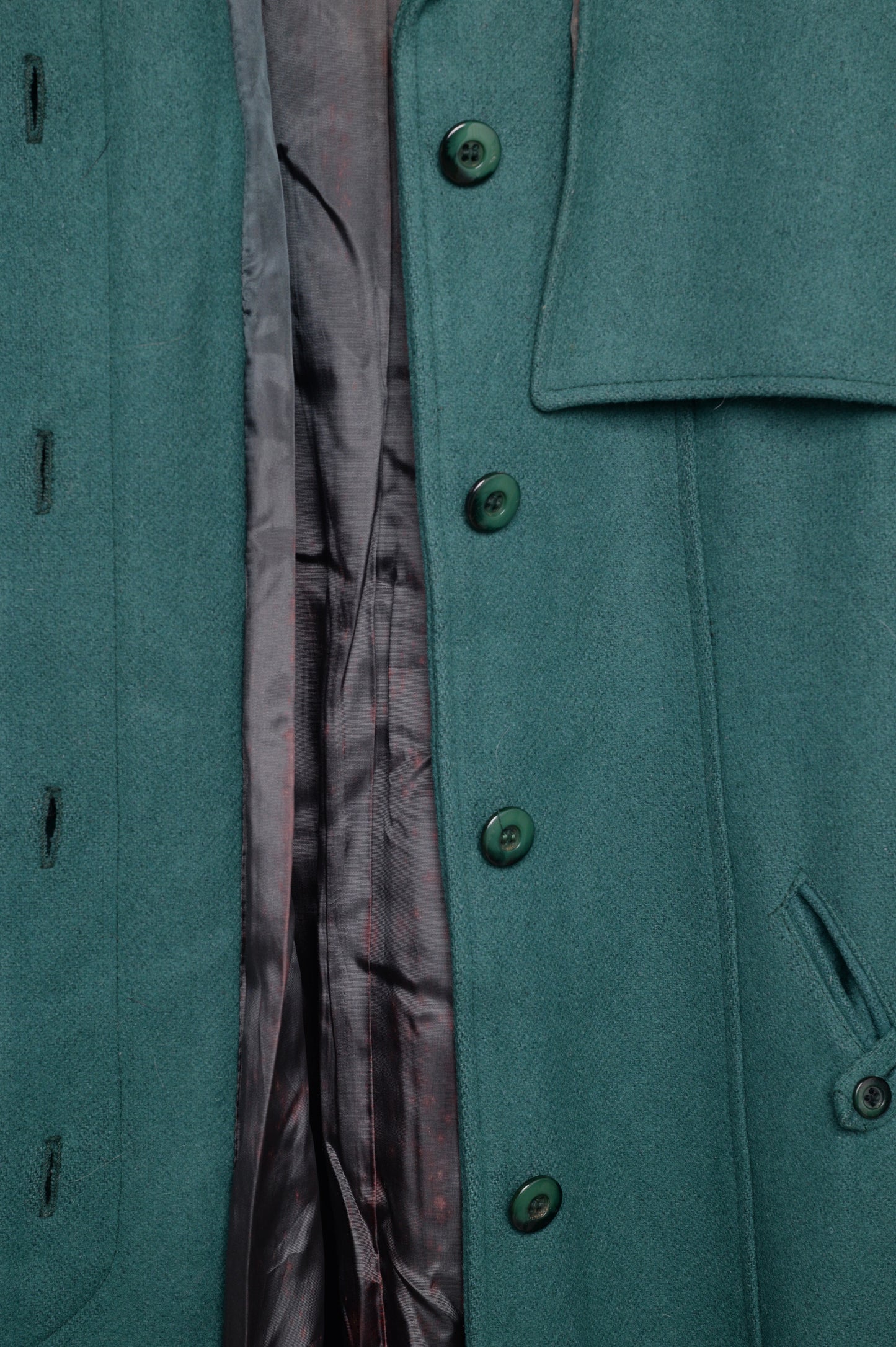 Green Wool Trench Coat