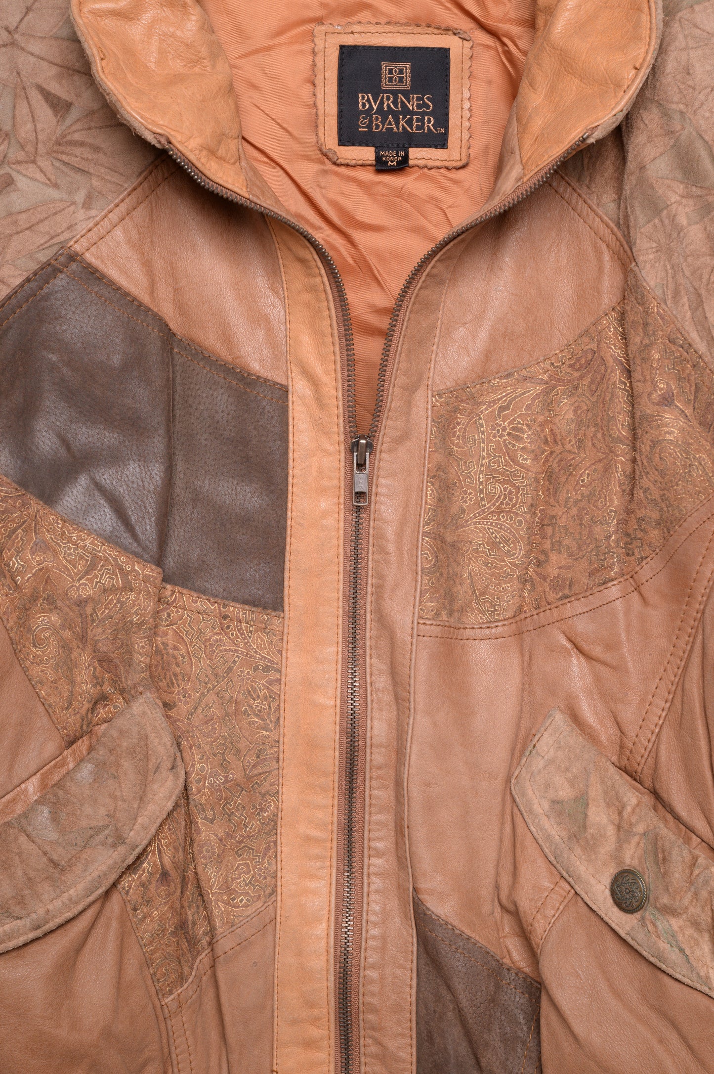 Patchwork Leather Bomber