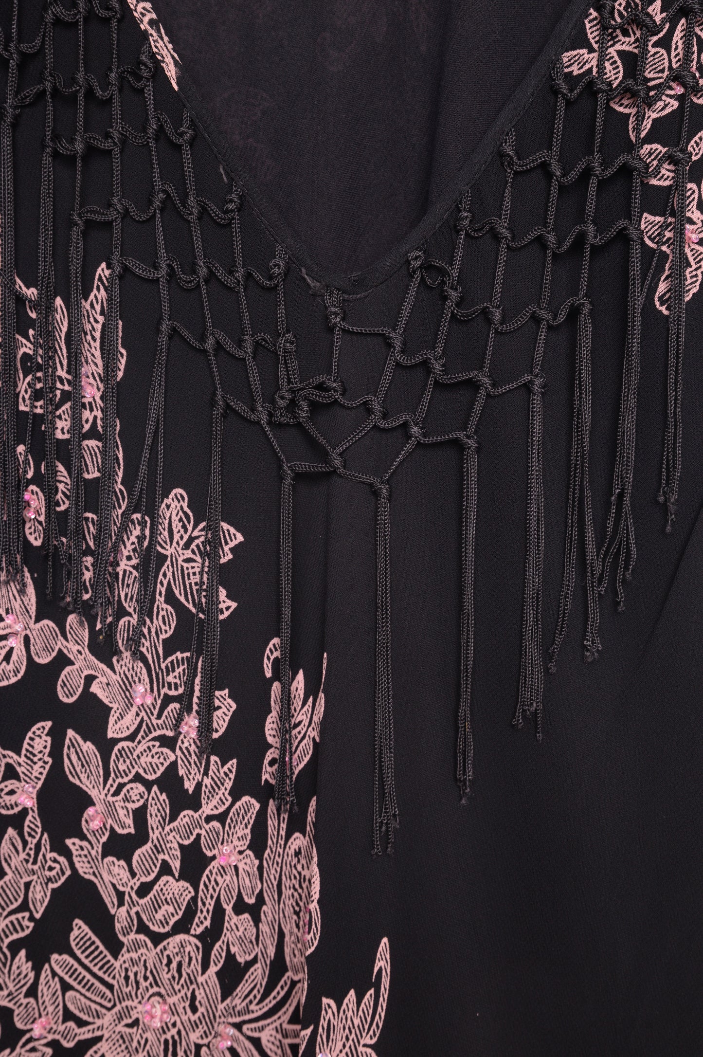 Y2K Fringe Maxi Dress