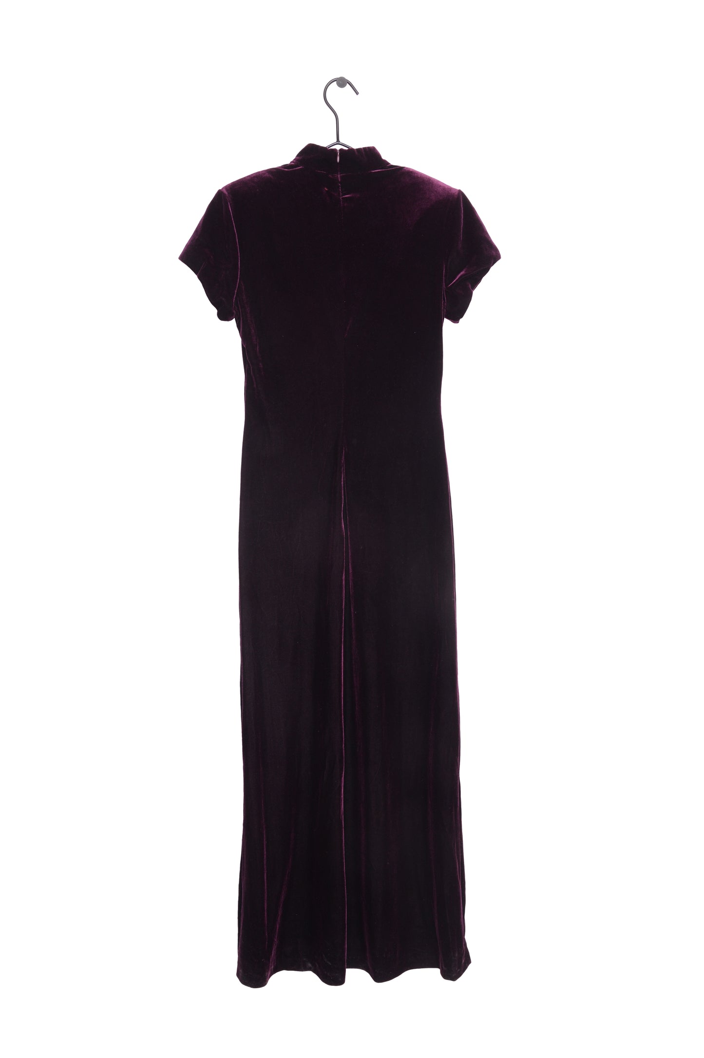 1990s Purple Velvet Maxi Dress