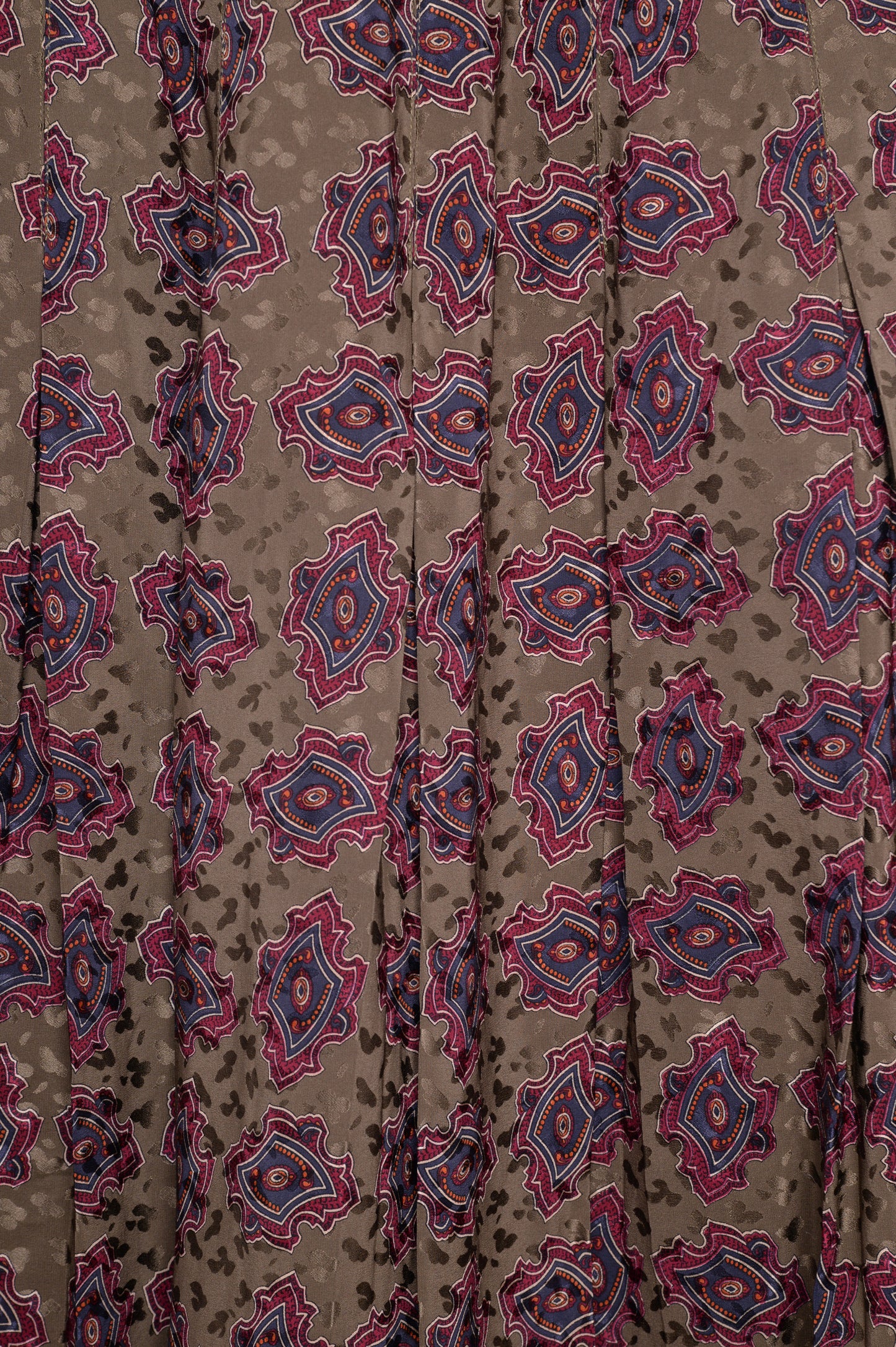 Pleated Silk Maxi Skirt