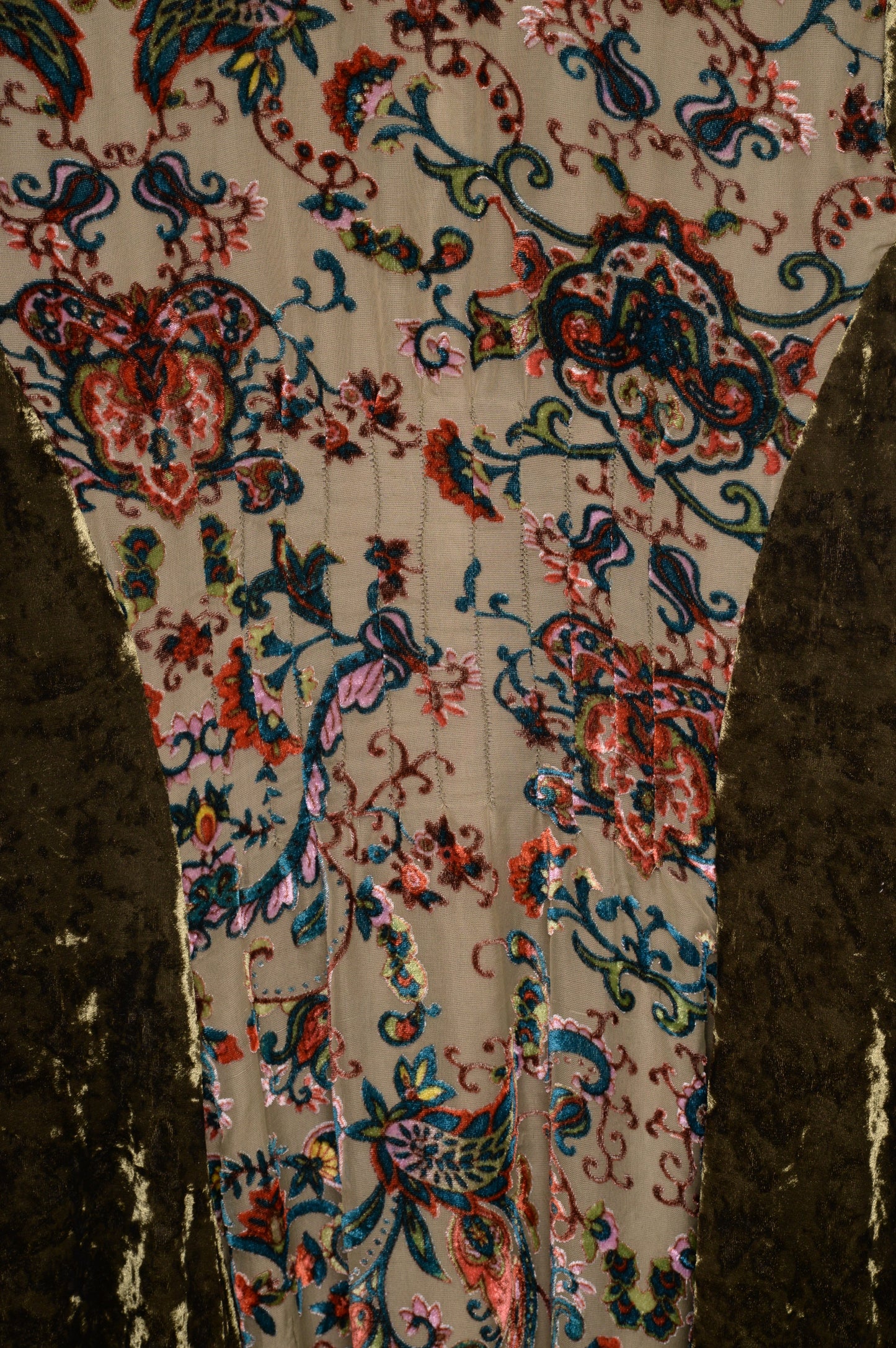 Floral Back Velvet Dress