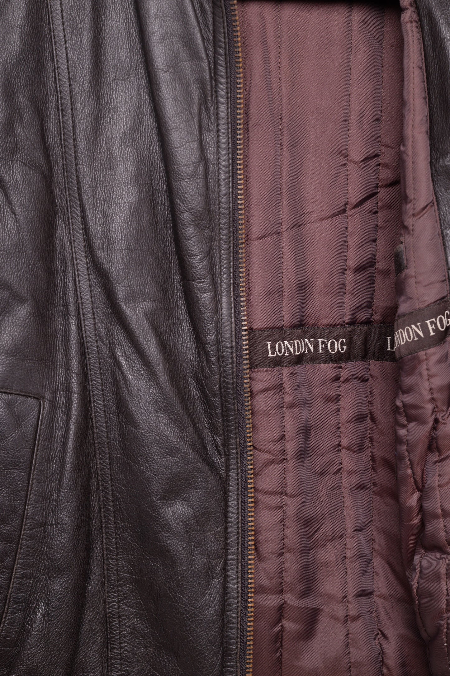 Chocolate Brown Leather Bomber