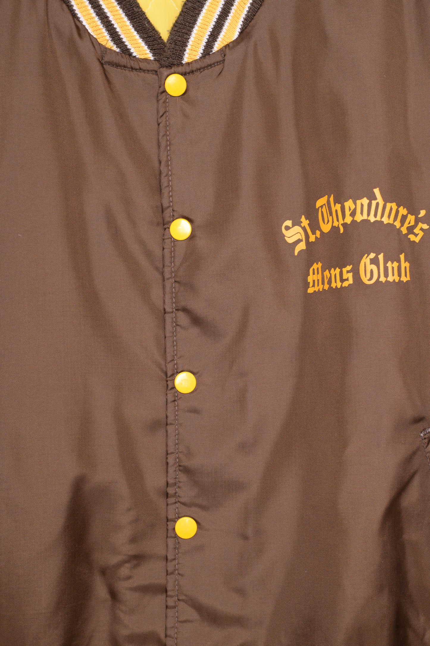 Men's Club Brown Satin Bomber Jacket