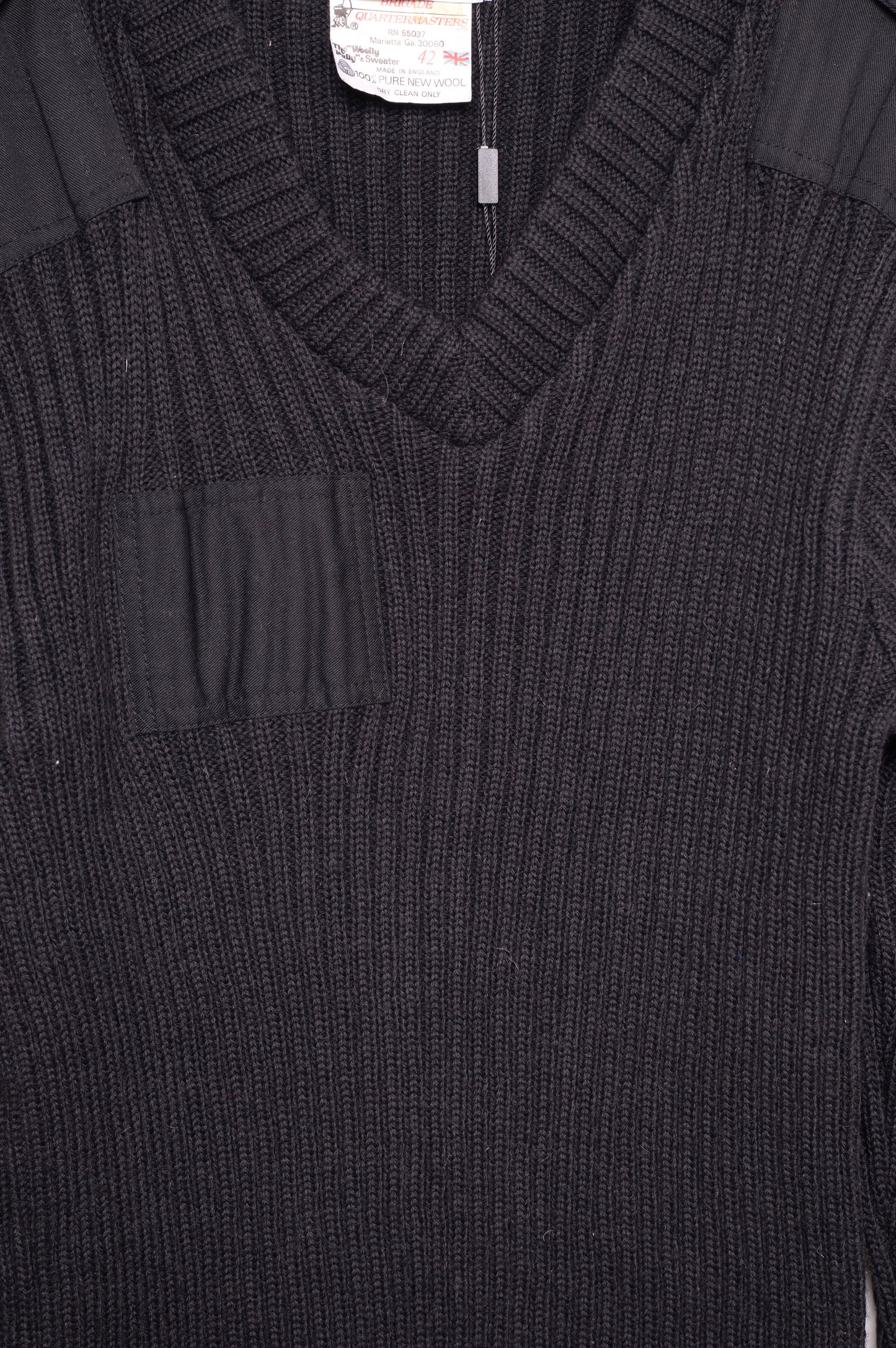 Ribbed Wool Shoulder Pad Sweater