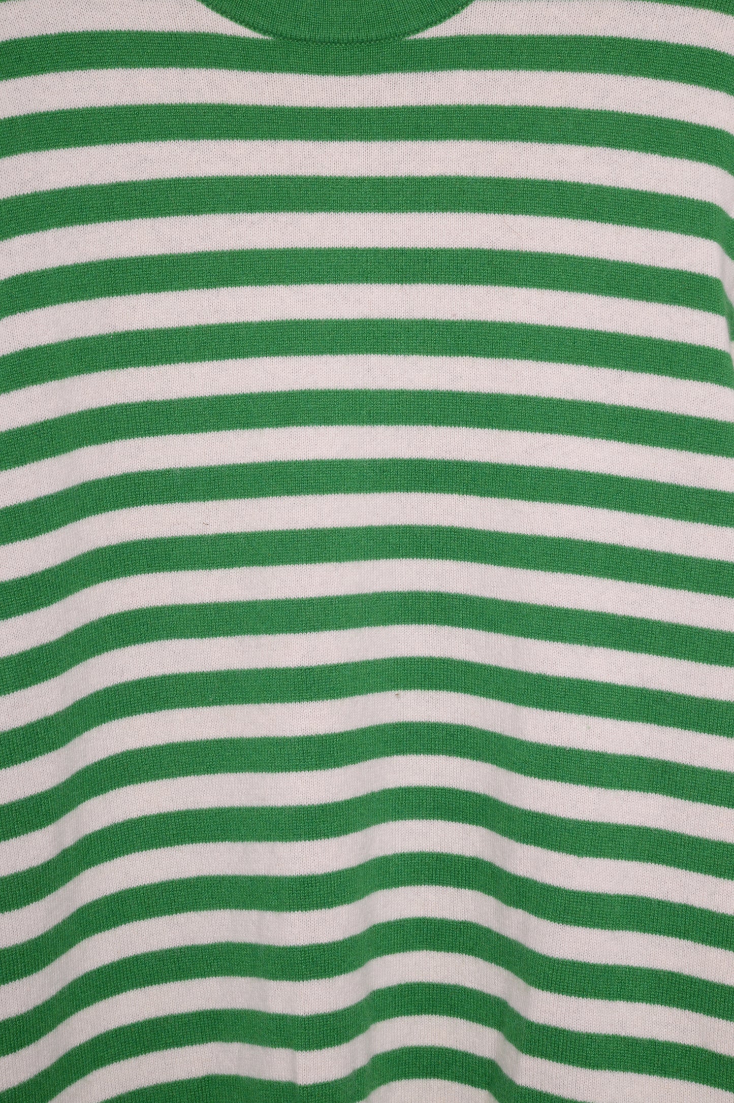 Green/Navy Striped Cashmere Sweater