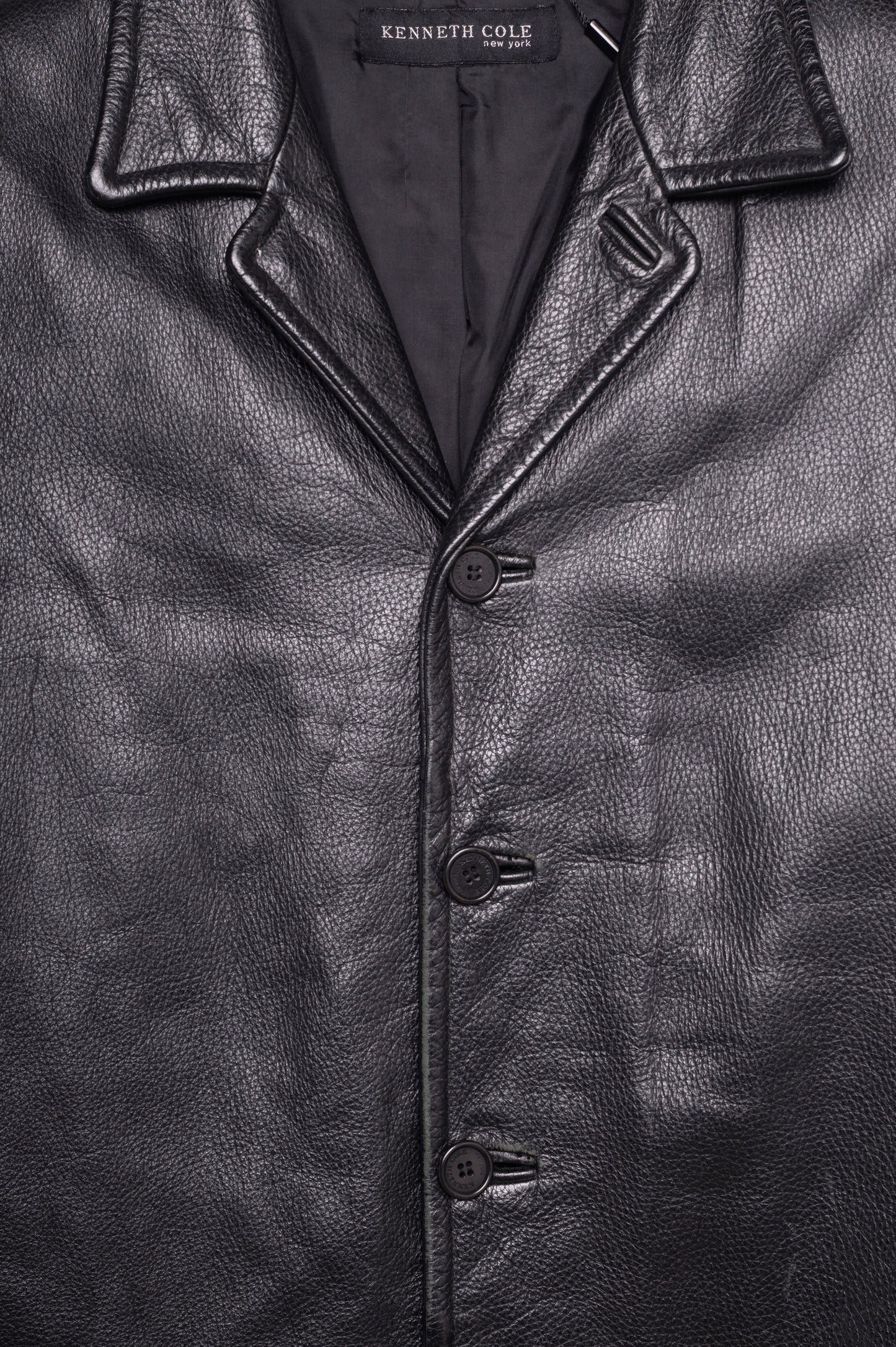 1990s Button Leather Jacket