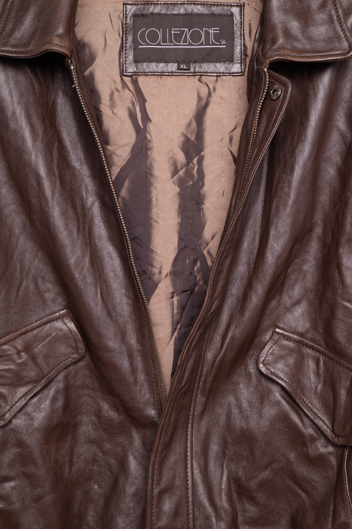 1990s Soft Chocolate Leather Bomber