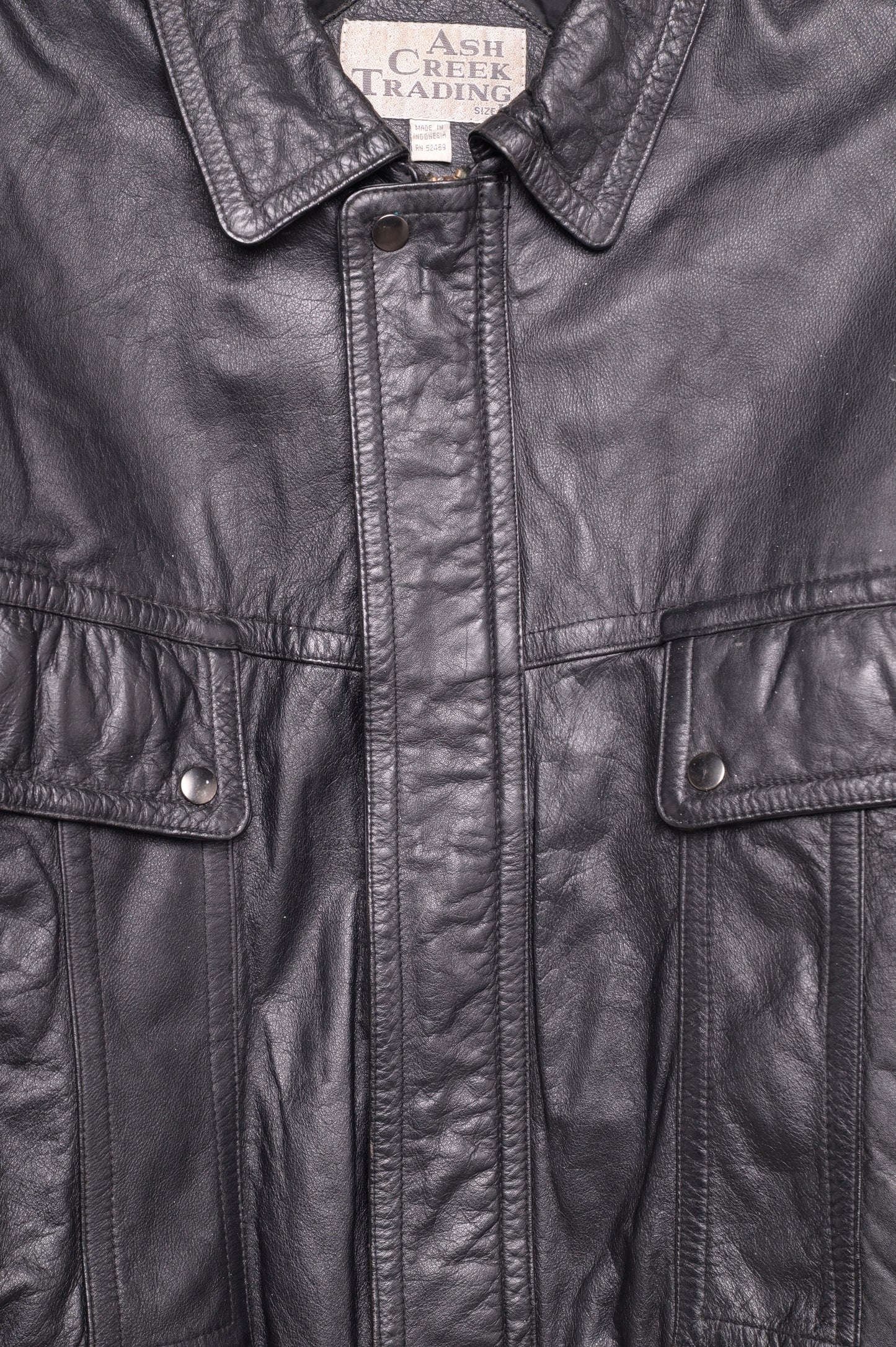 1990s Black Leather Bomber Jacket