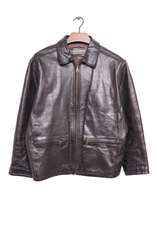 1990s Chocolate Brown Leather Jacket