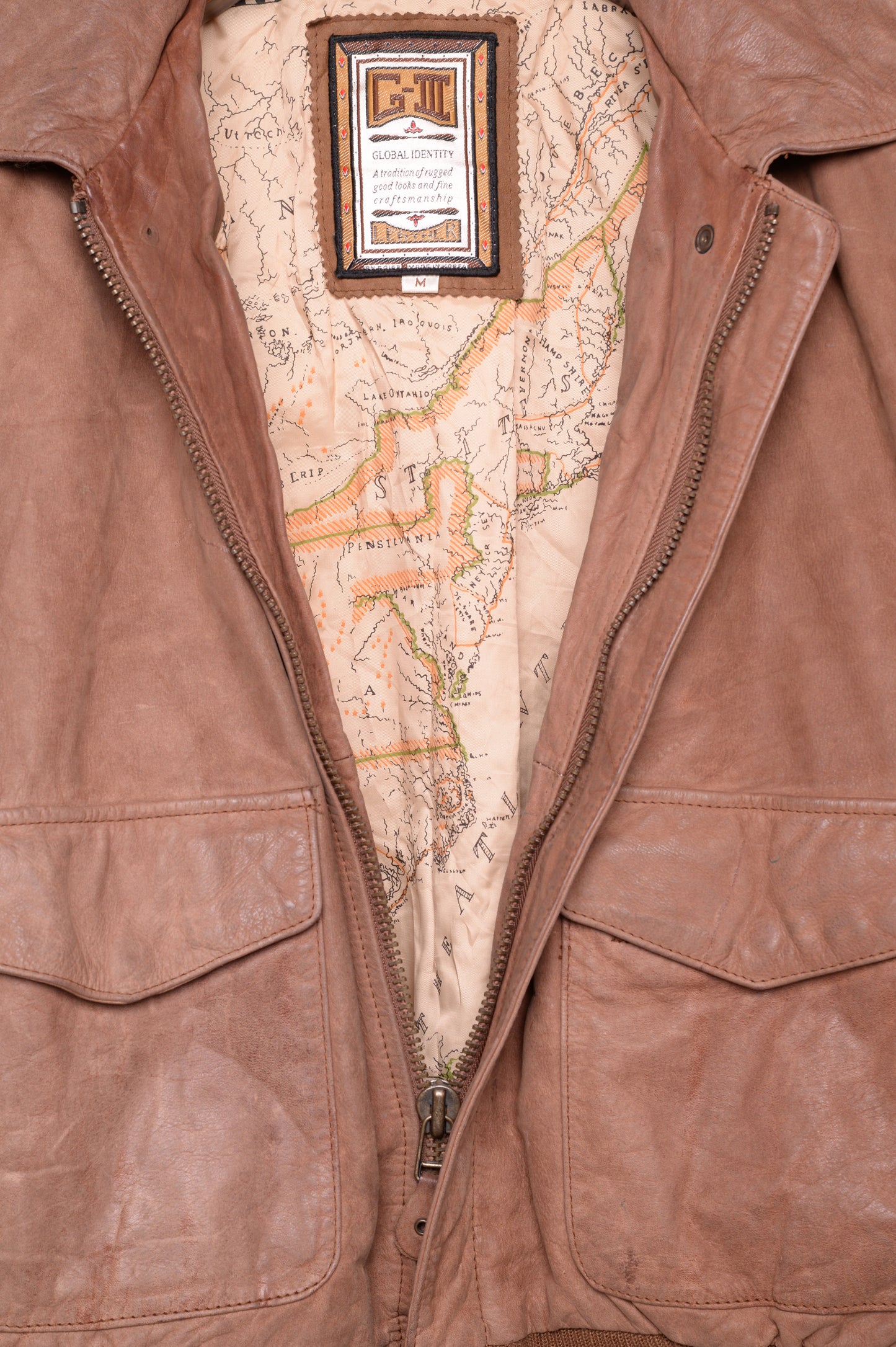 Camel Leather Bomber