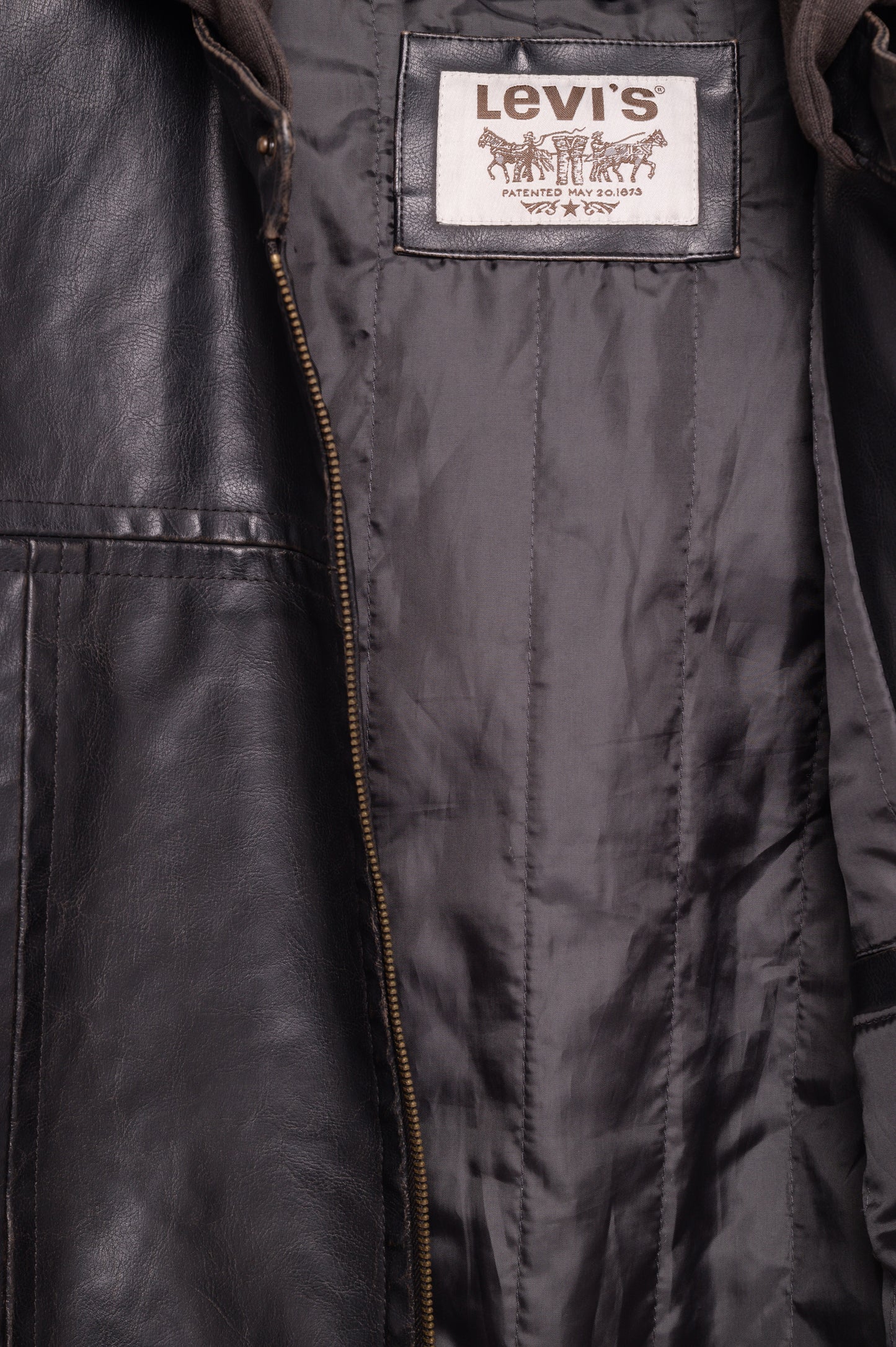 Y2K Levi's Hooded Pleather Jacket