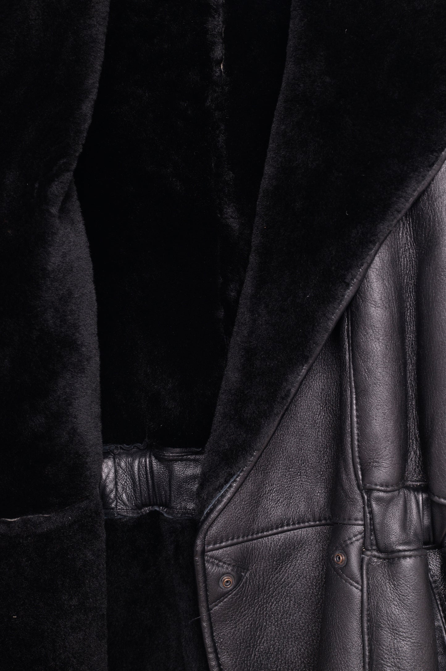 1980s Fur Lined Leather Jacket