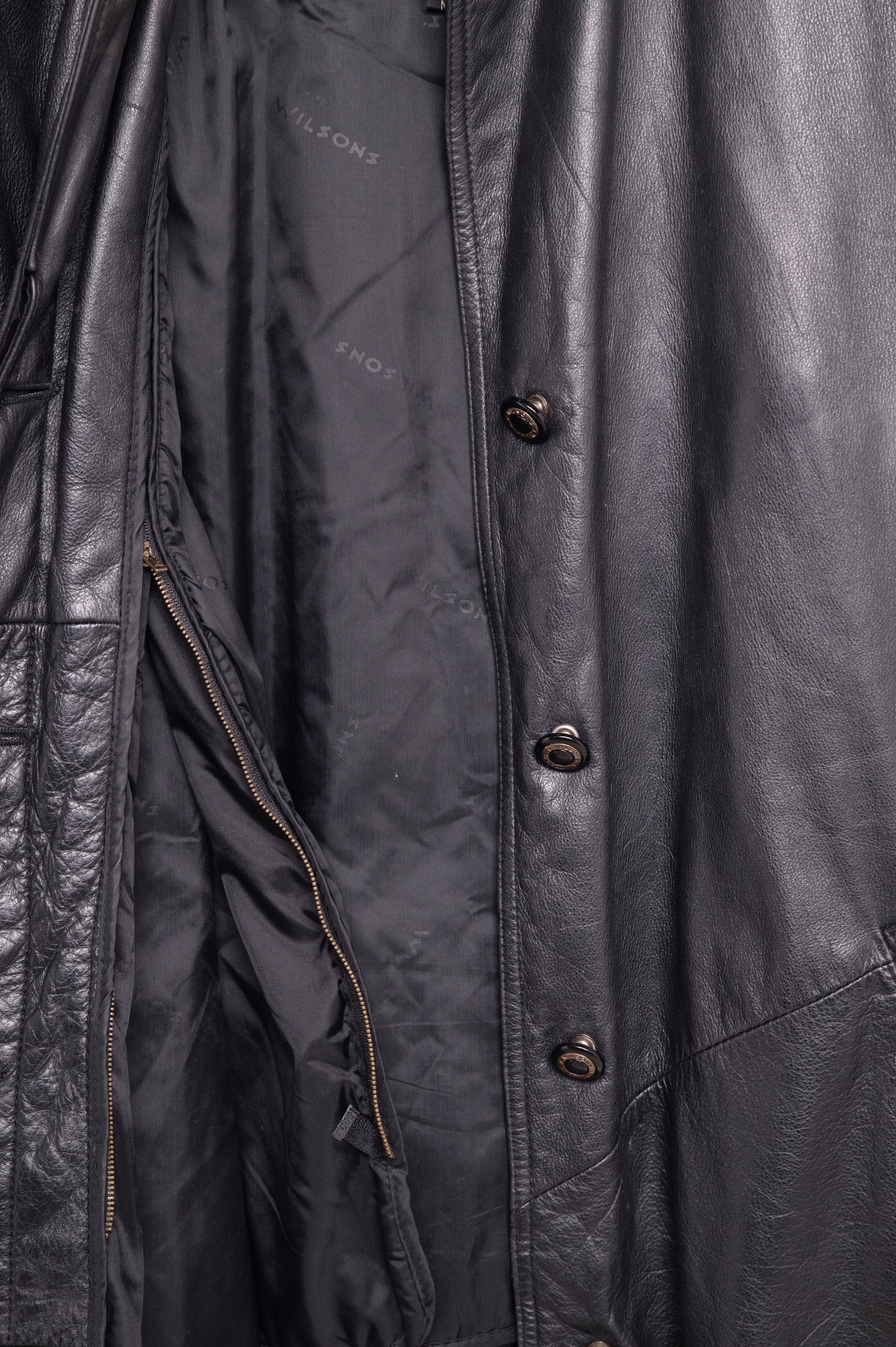 1990s Wilson's Long Leather Jacket