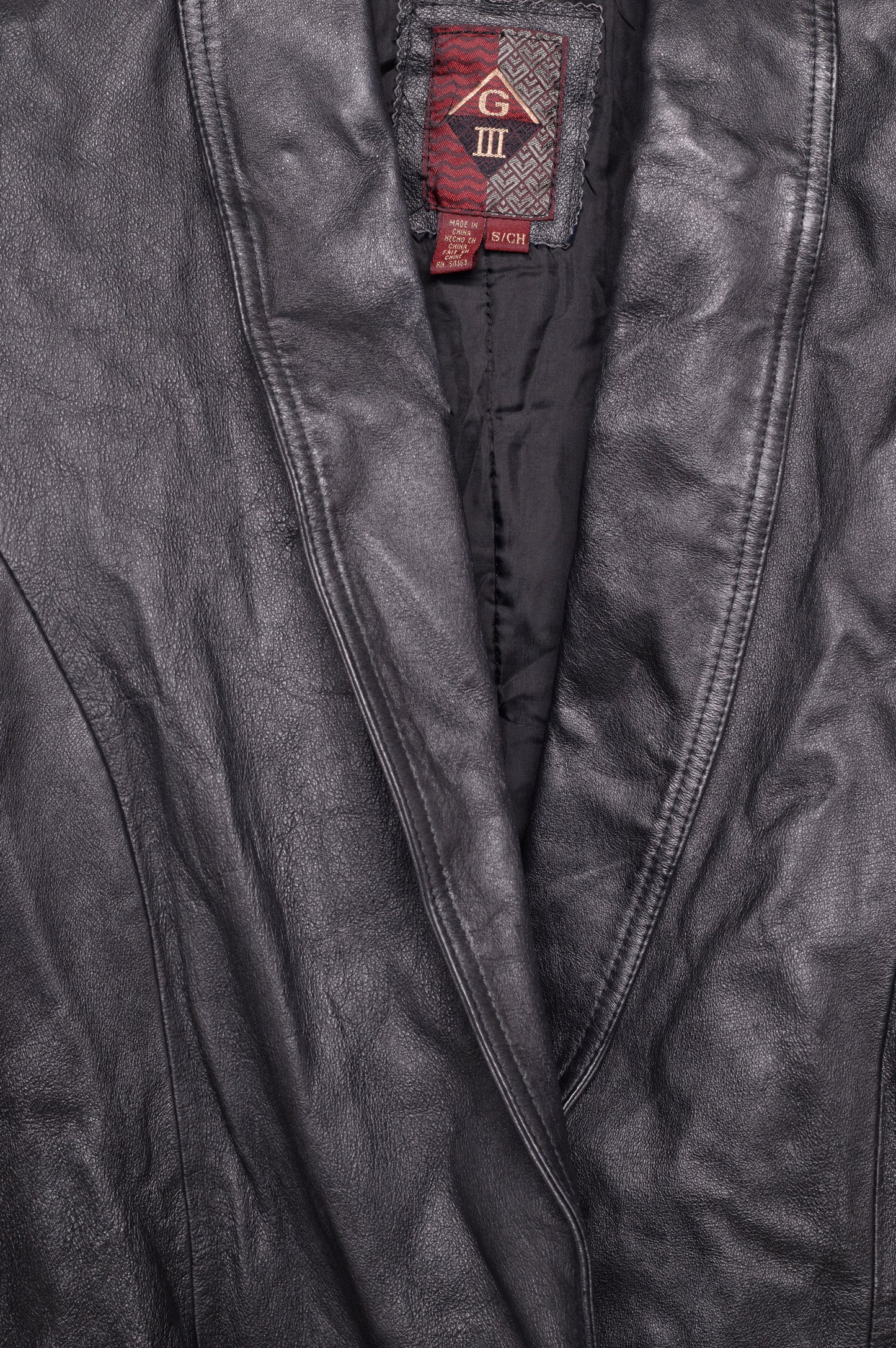 1980s Double Breasted Long Leather Jacket