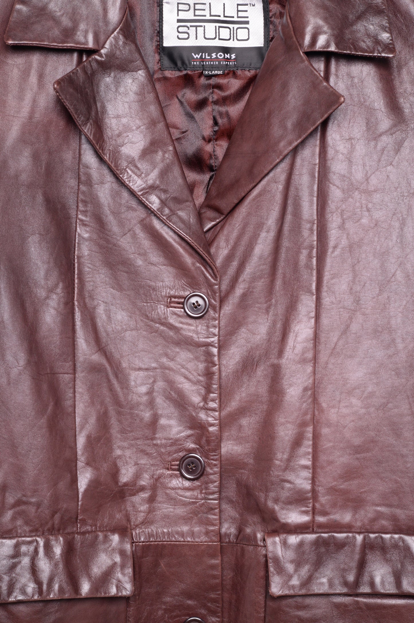 1990s Long Leather Jacket