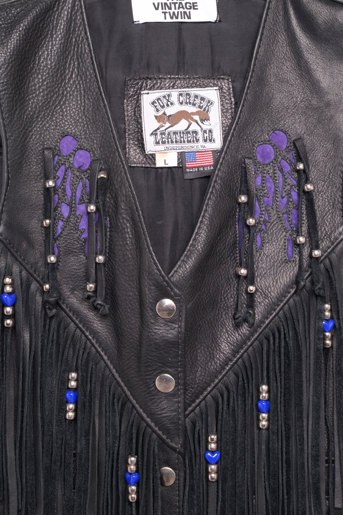 Fringe Leather Vest USA