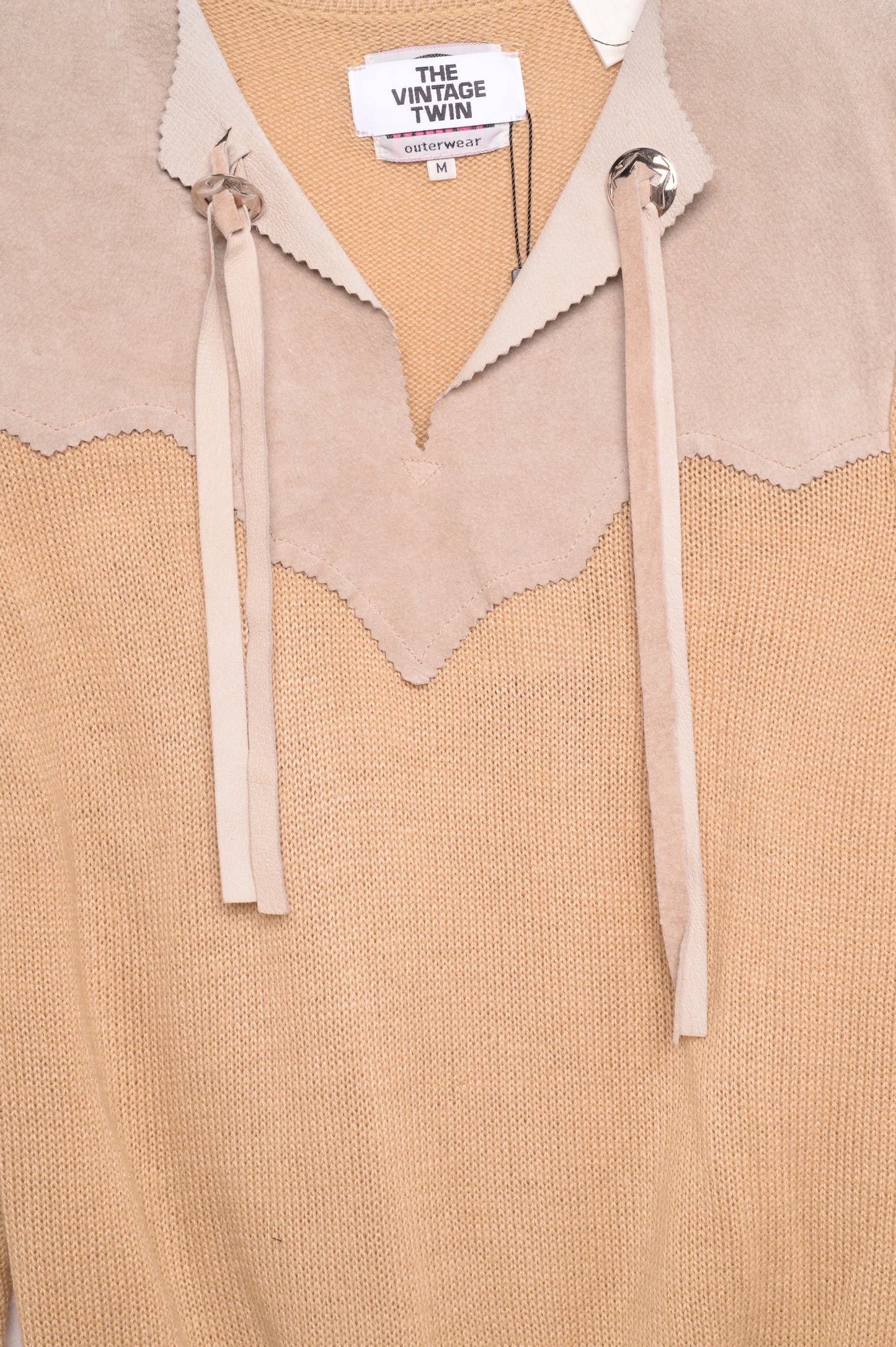 1970s Suede Panel Sweater