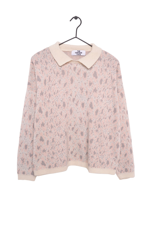 Pastel Abstract Collared Sweater USA