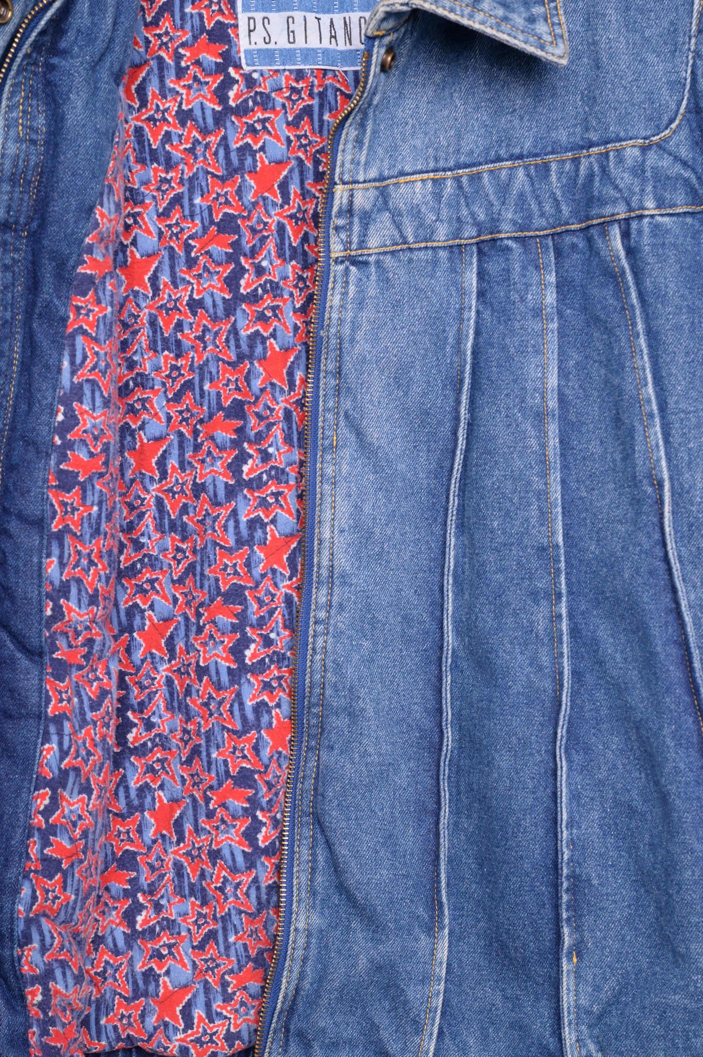 1980s Gitano Pleated Denim Jacket