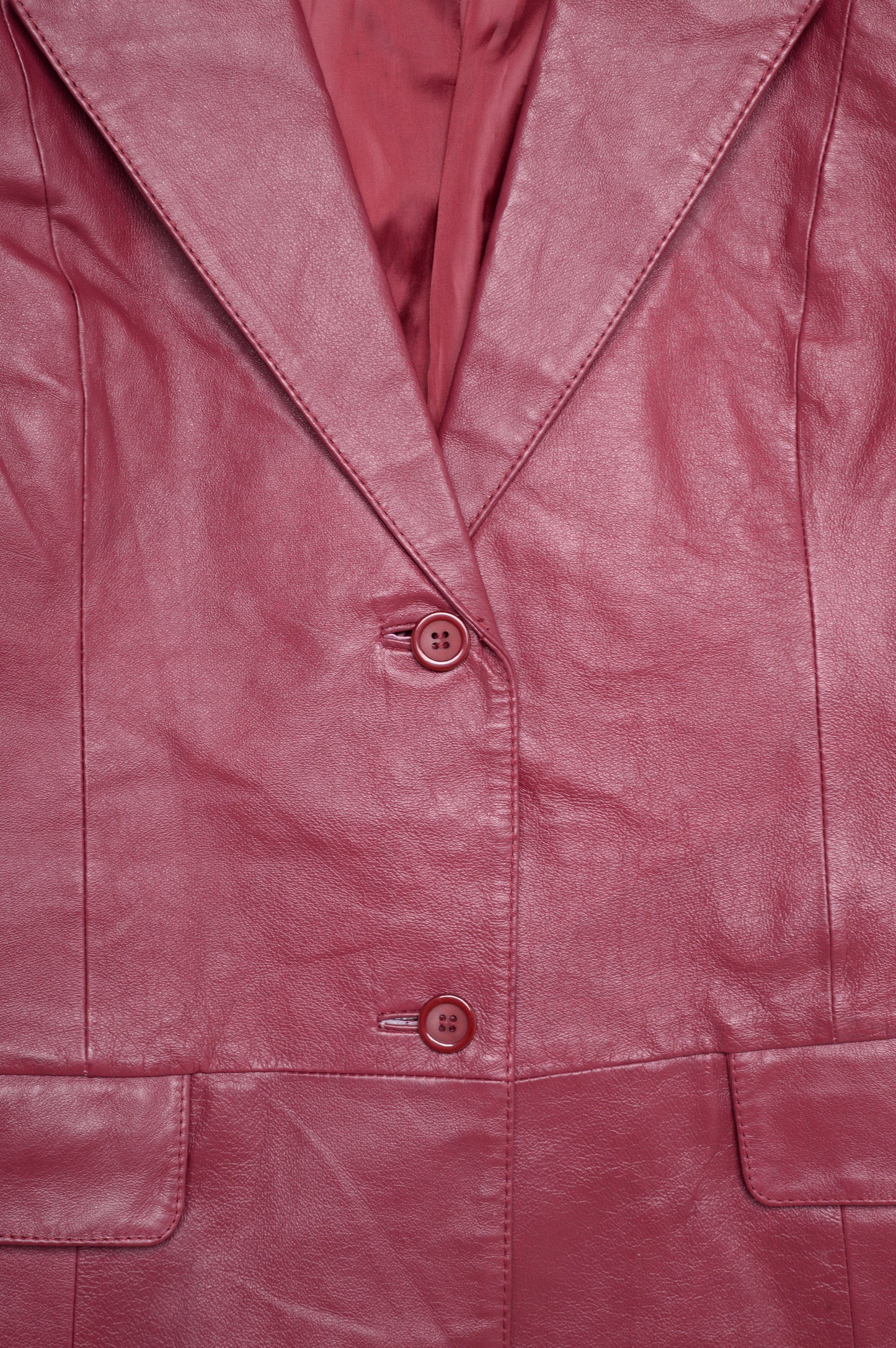 1990s Button Leather Jacket