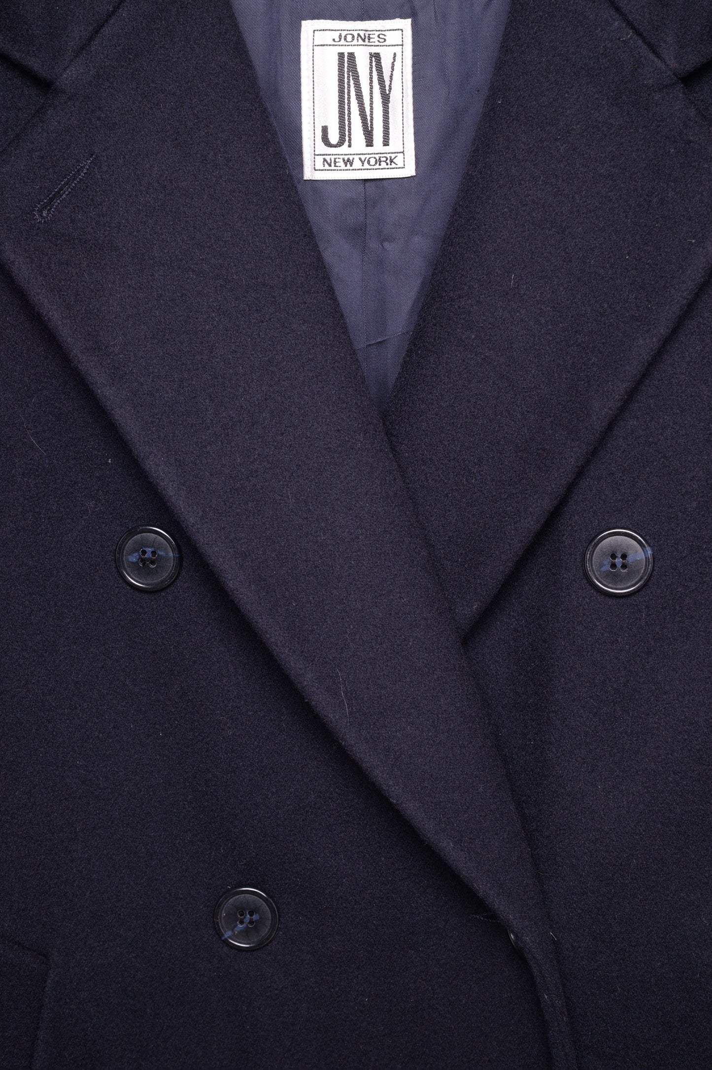 Navy Wool Long Coat