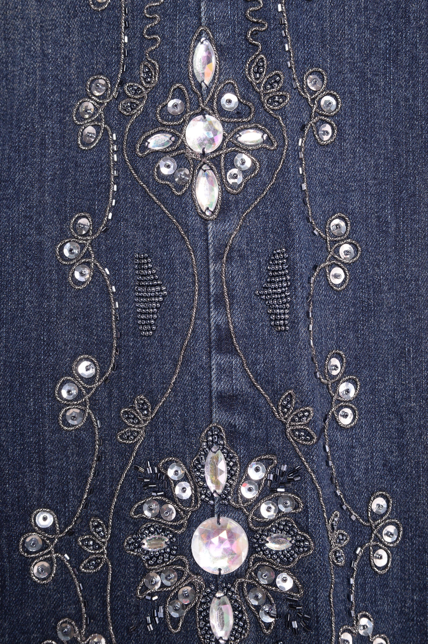 Y2K Floral Sequin Embellished Jeans