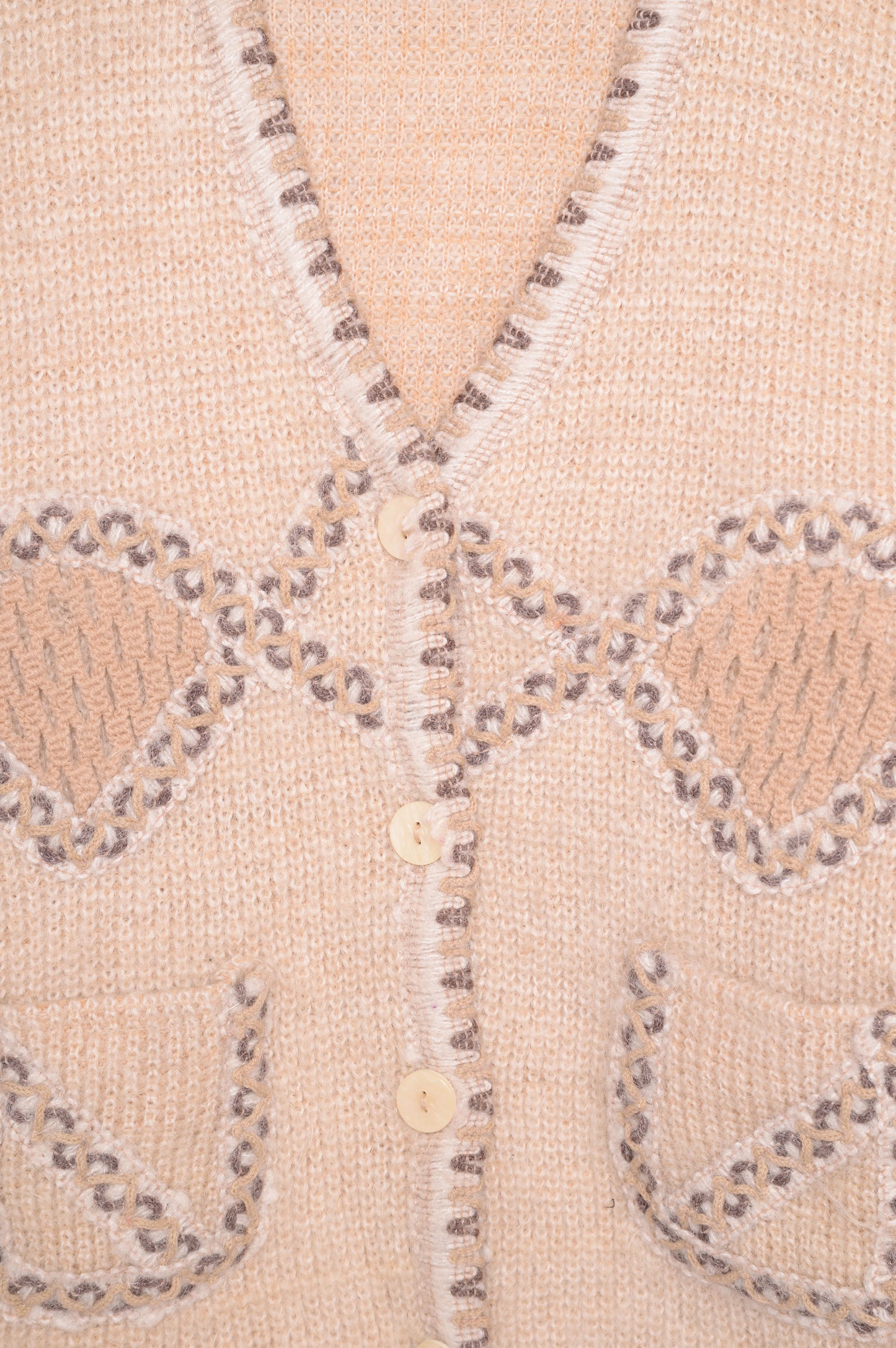 Crochet Paneled Sweater Vest