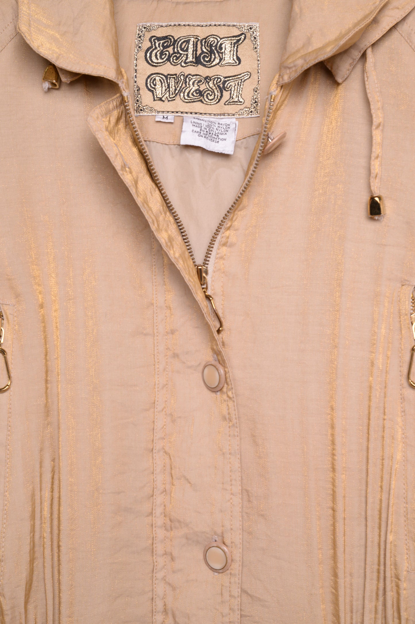 Gold Duffle Nylon Jacket