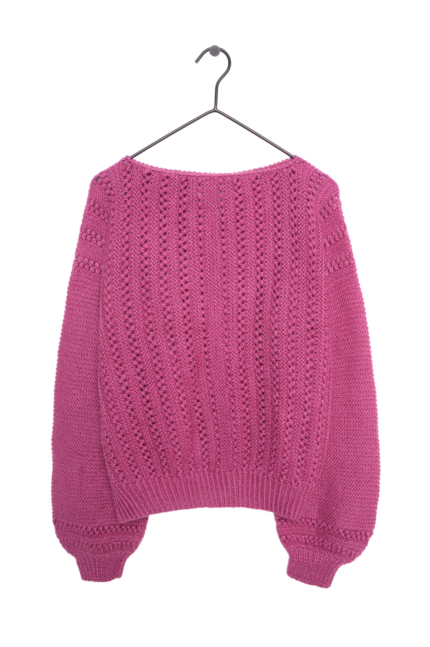 Hand Knit Wide Neck Sweater