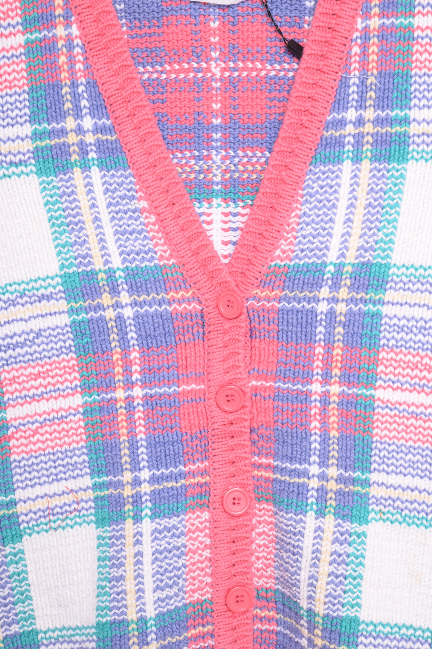 1980s Pastel Grid Sweater Vest
