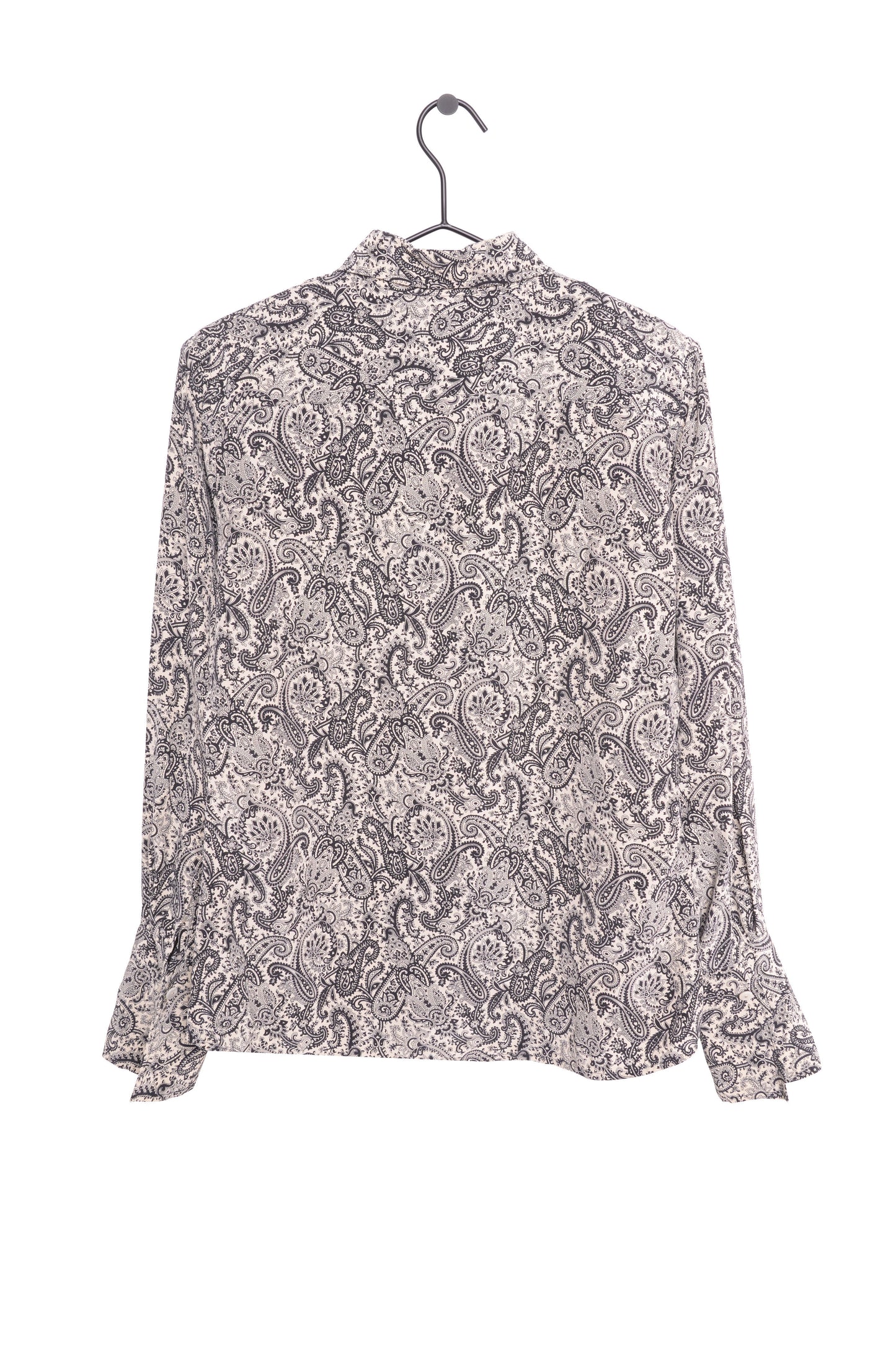 Silk Paisley Button Top
