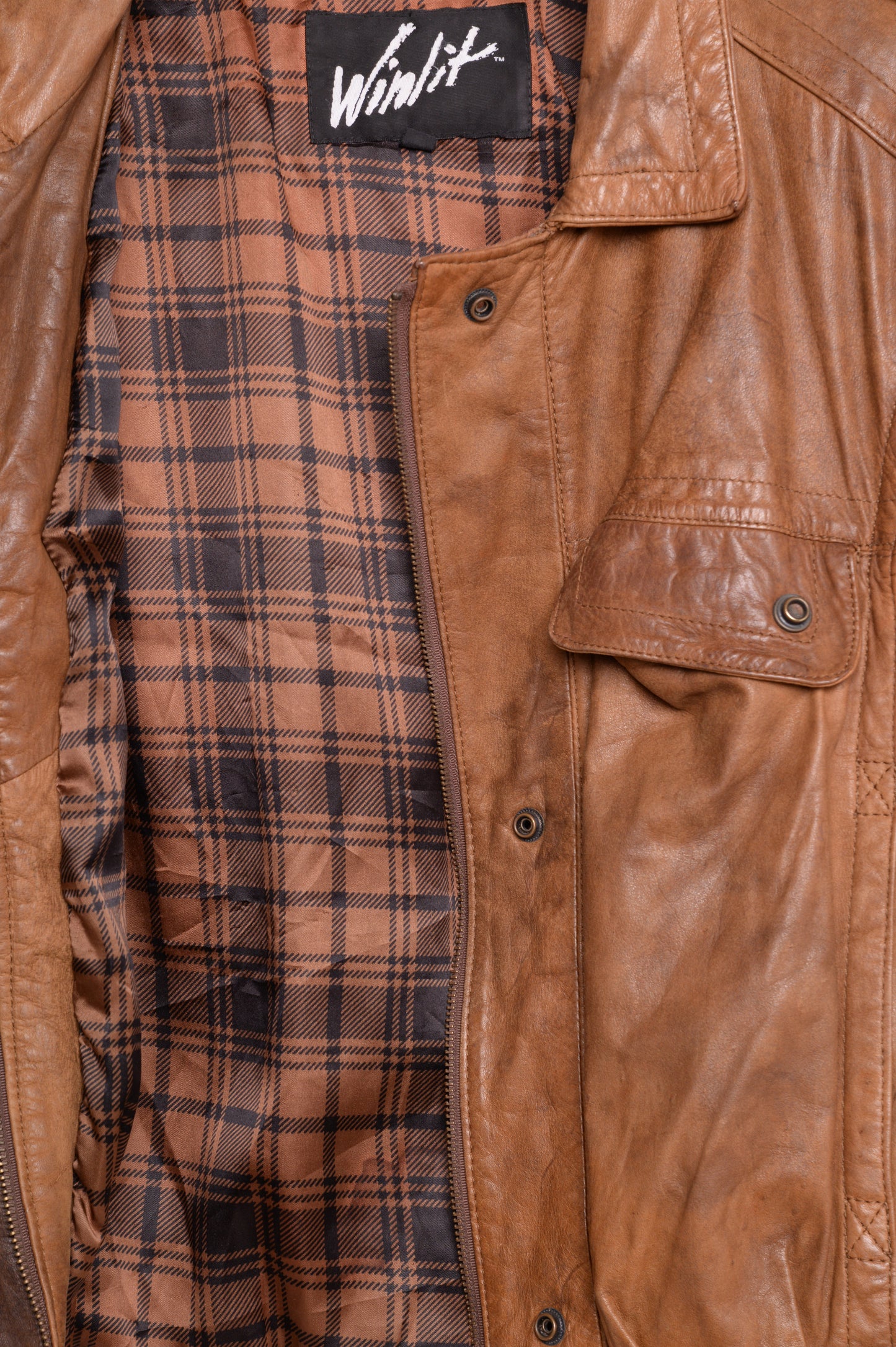 1980s Faded Leather Moto Jacket