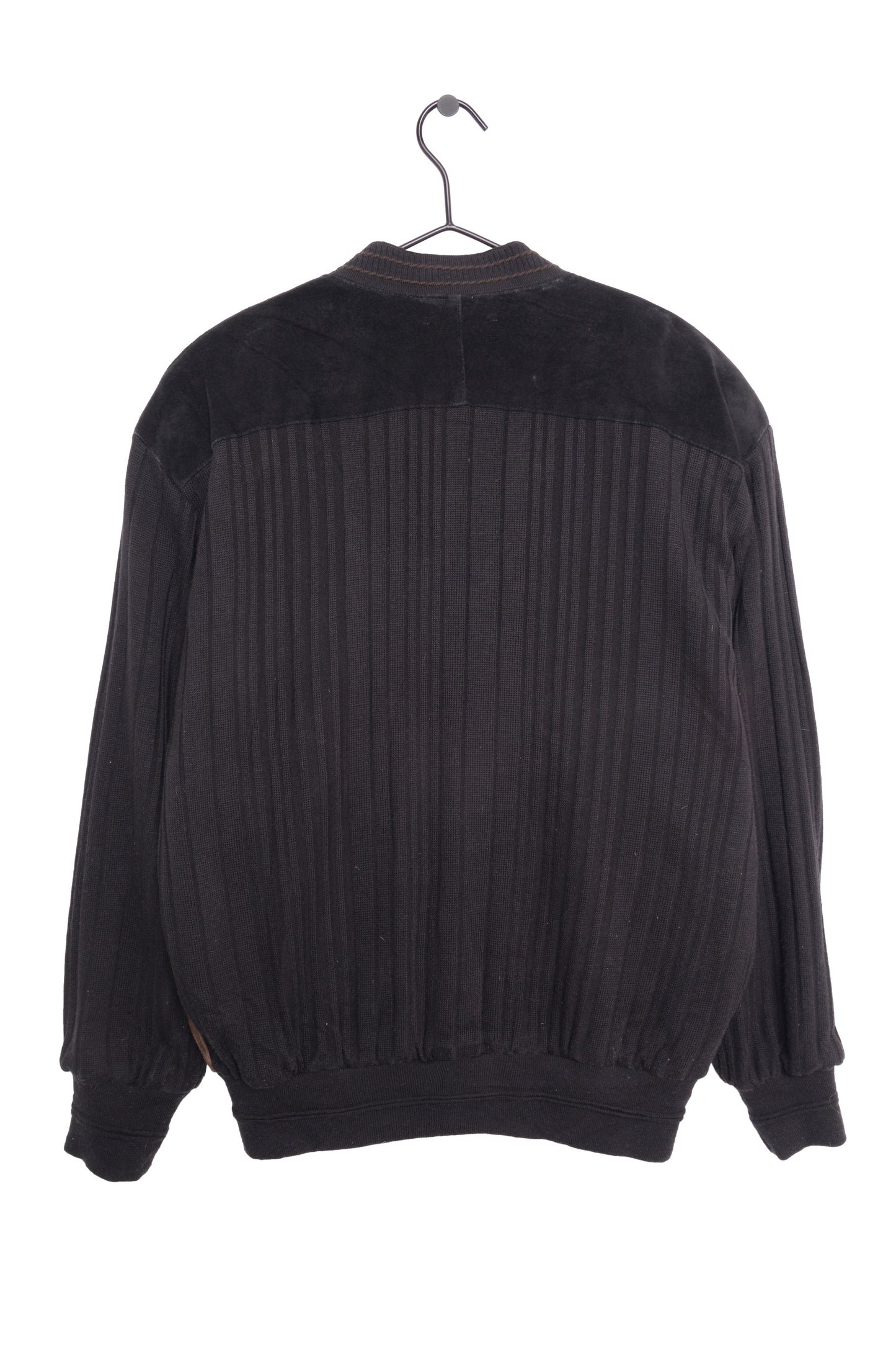 Suede Panel Knit Jacket