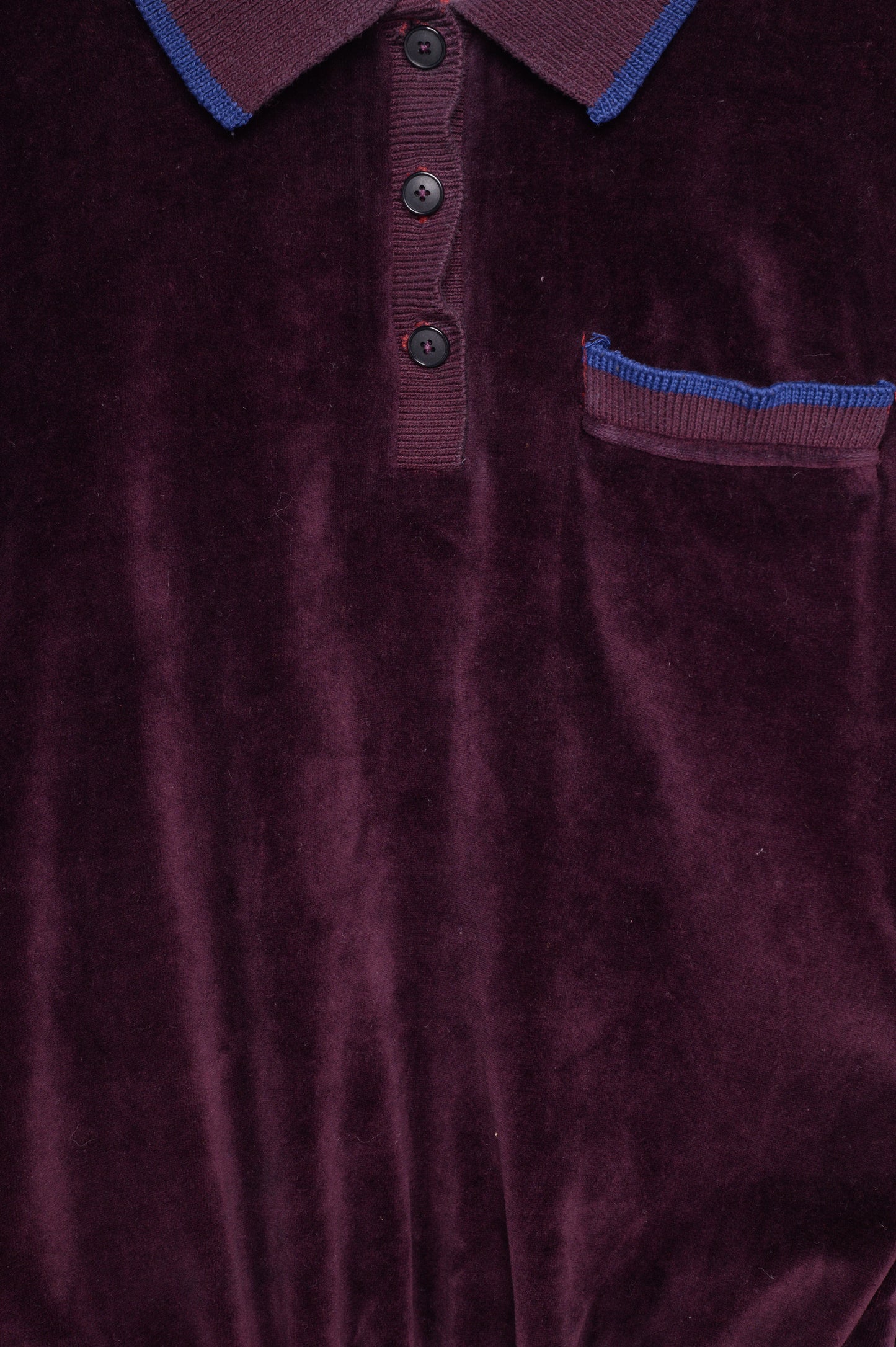 Velour Collared Sweatshirt