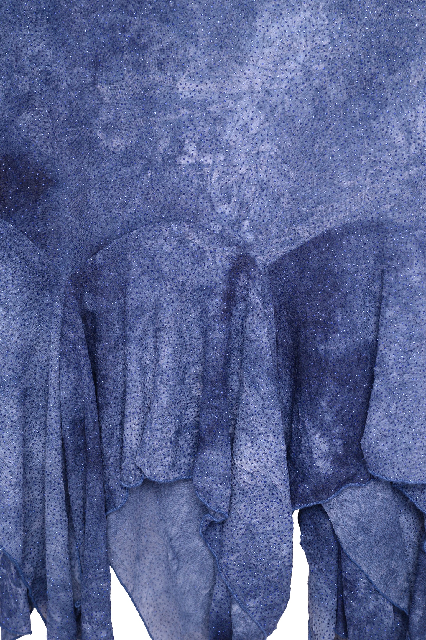 1990s Sparkle Ruffle Midi Dress USA