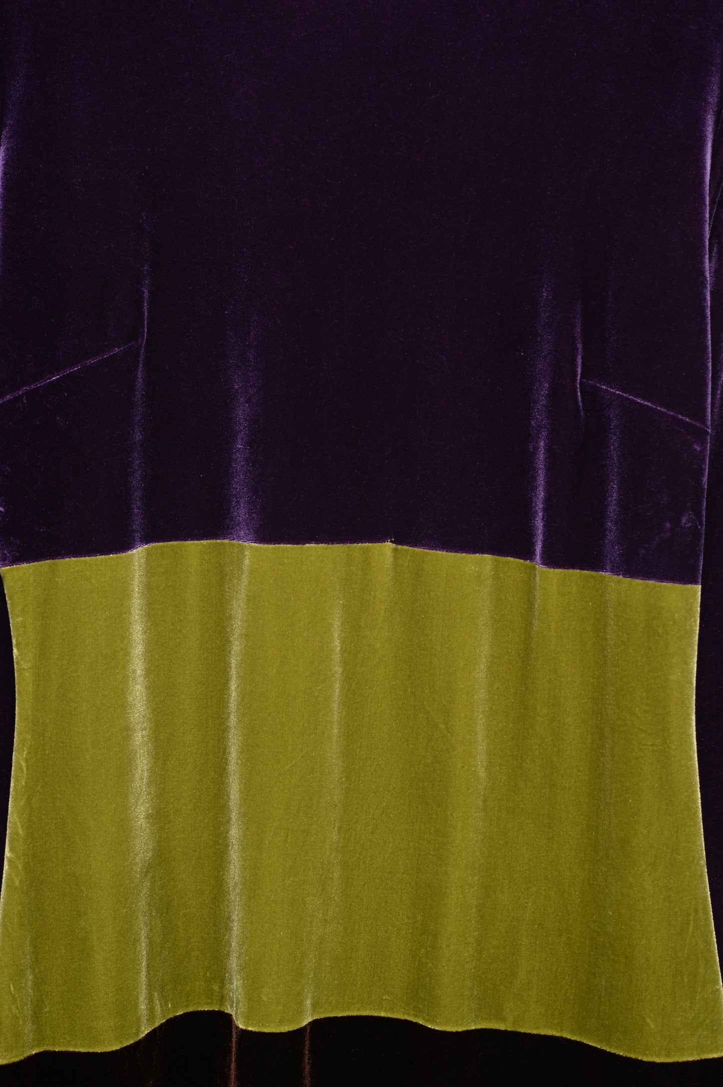 1990s Velvet Striped Mini Dress