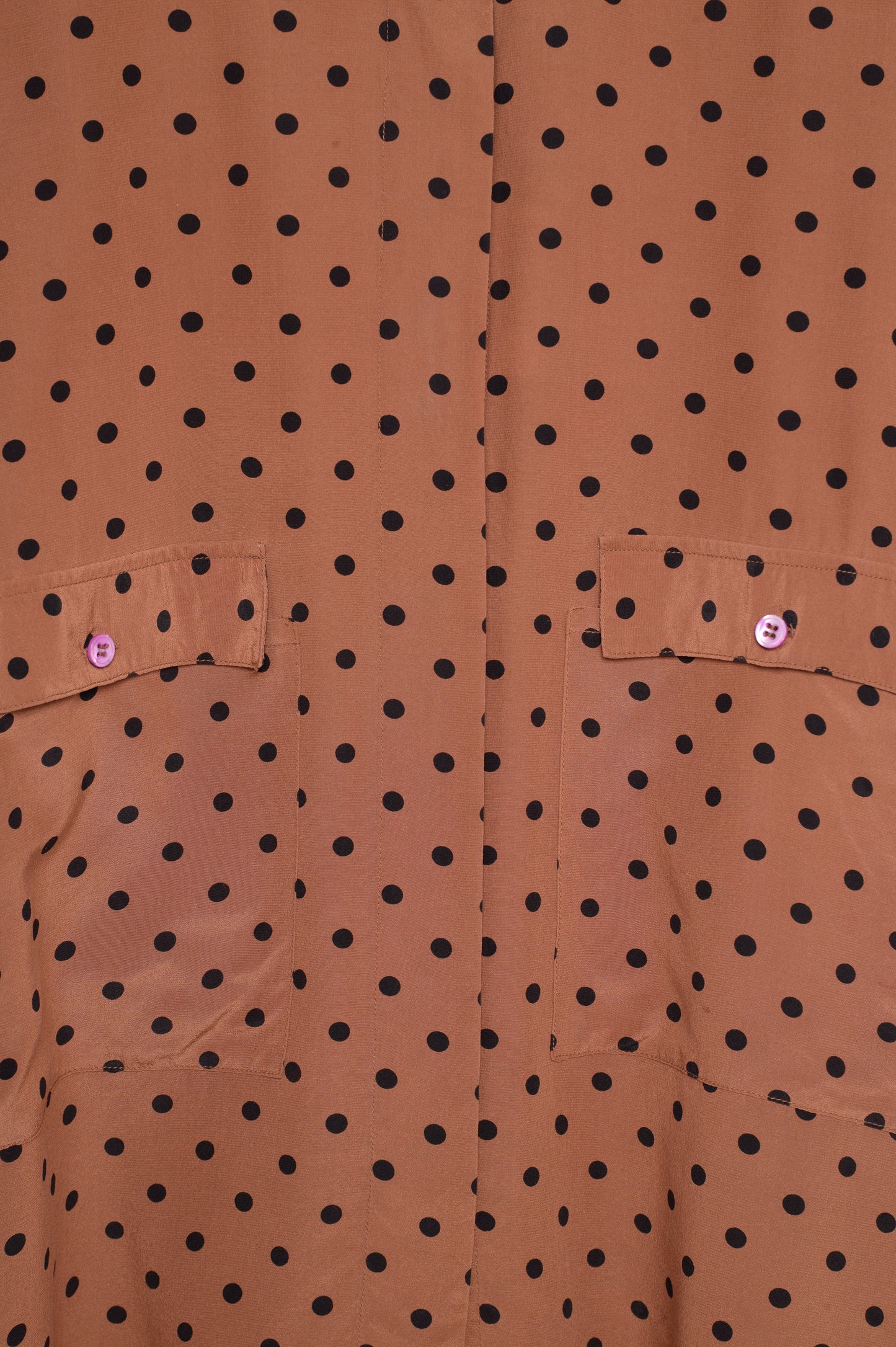 1990s Polka Dot Silk Top