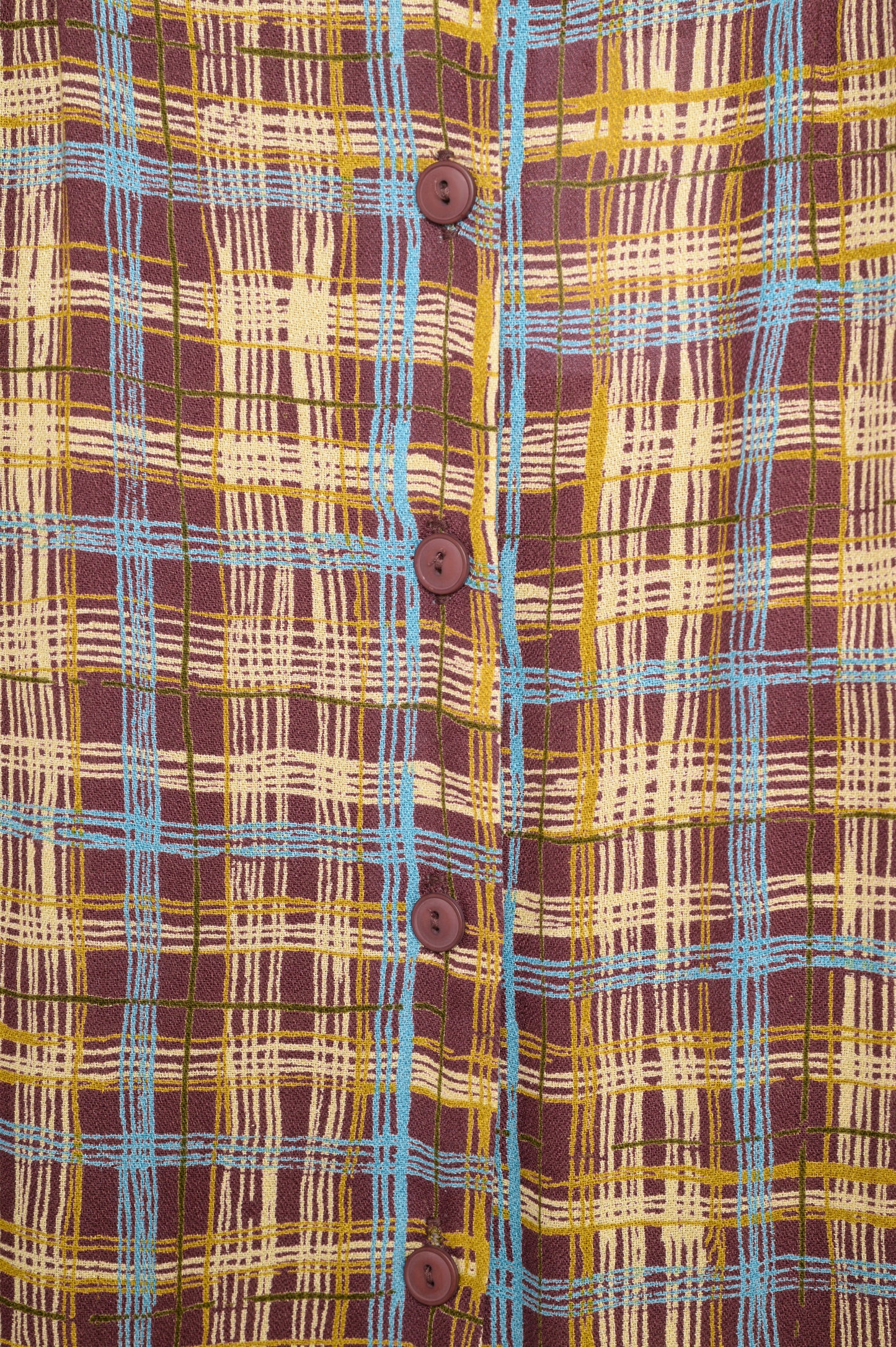 Plaid Rayon Maxi Skirt USA