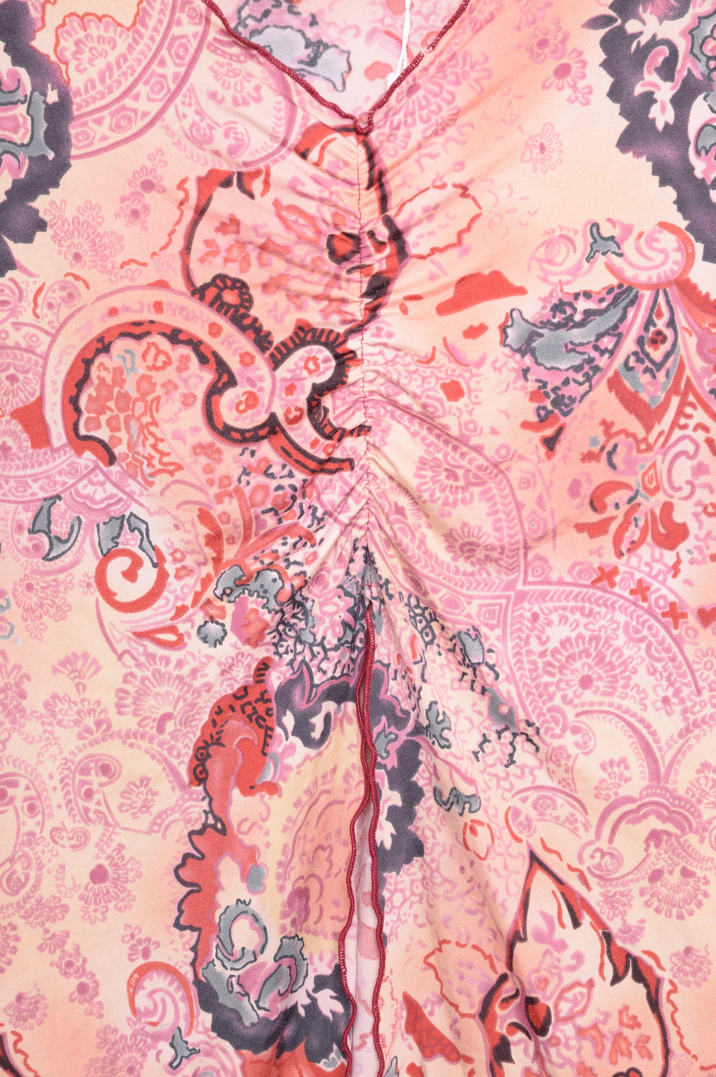 Y2K Paisley Mesh Top