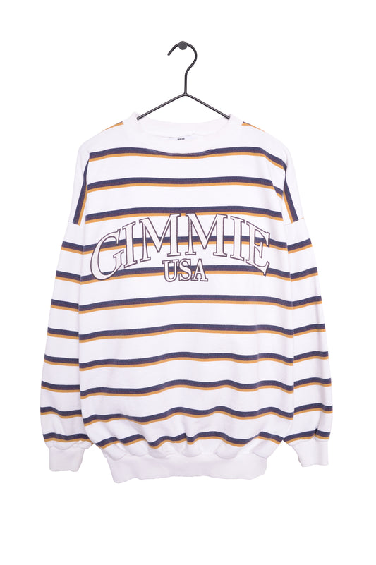 1980s Gimmie-A-Break USA Striped Sweatshirt
