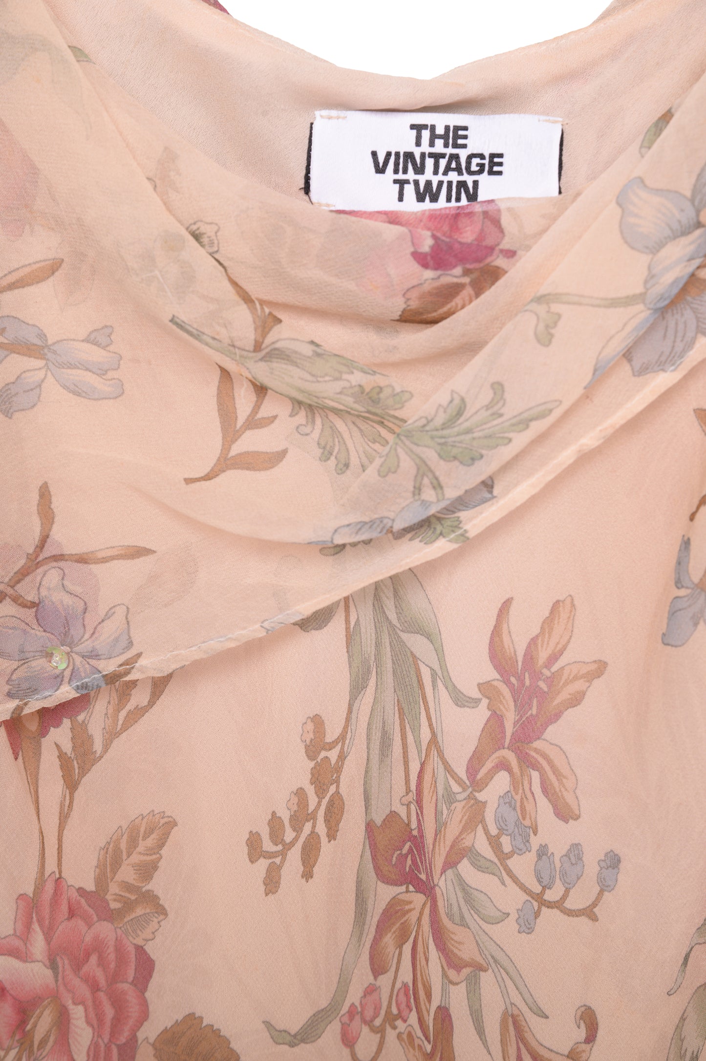 1990s Silk Floral Maxi Dress