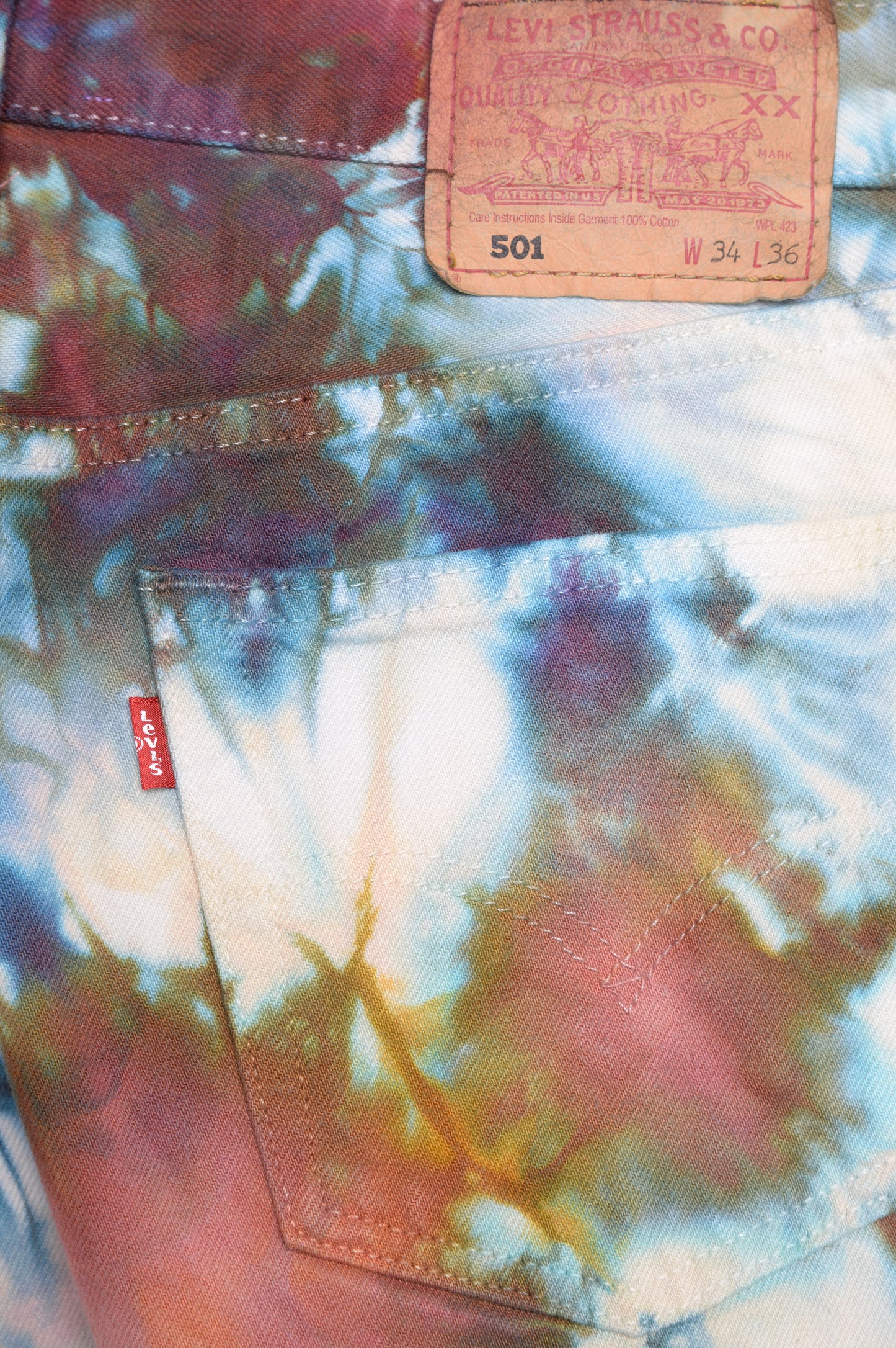 Levi's Straight 501 Tie-Dye Jeans 32W x 32L