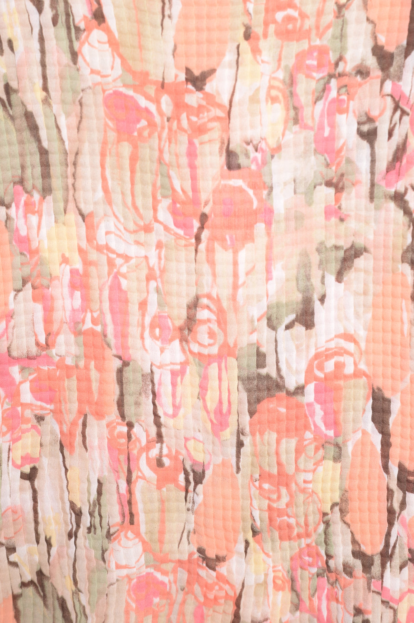 Y2K Floral Stretch Plisse Top