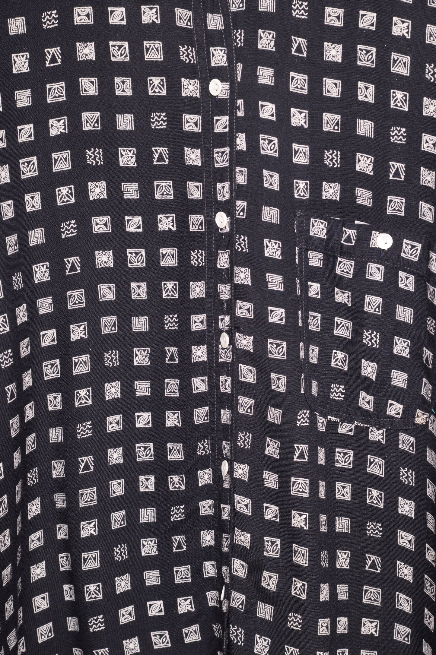 1980s Geometric Button Top